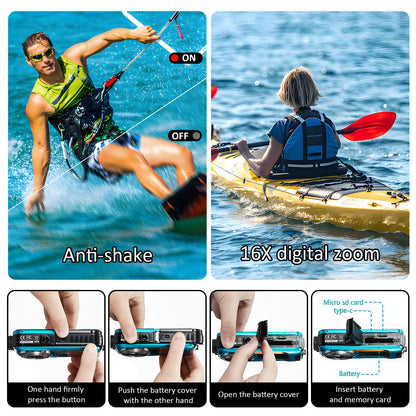 4K Waterproof Underwater Camera for Snorkeling Adventures