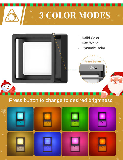 DORESshop LED Night Light 2 Pack Dusk to Dawn Dimmable