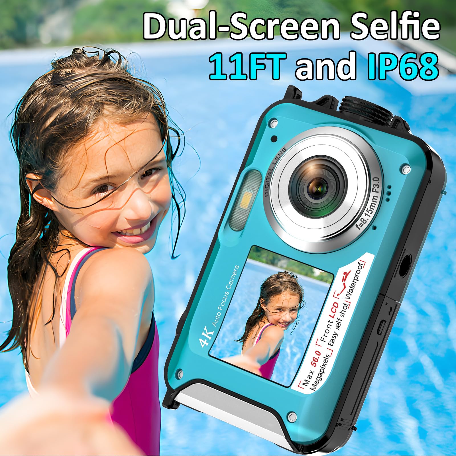 4K Waterproof Underwater Camera for Snorkeling Adventures