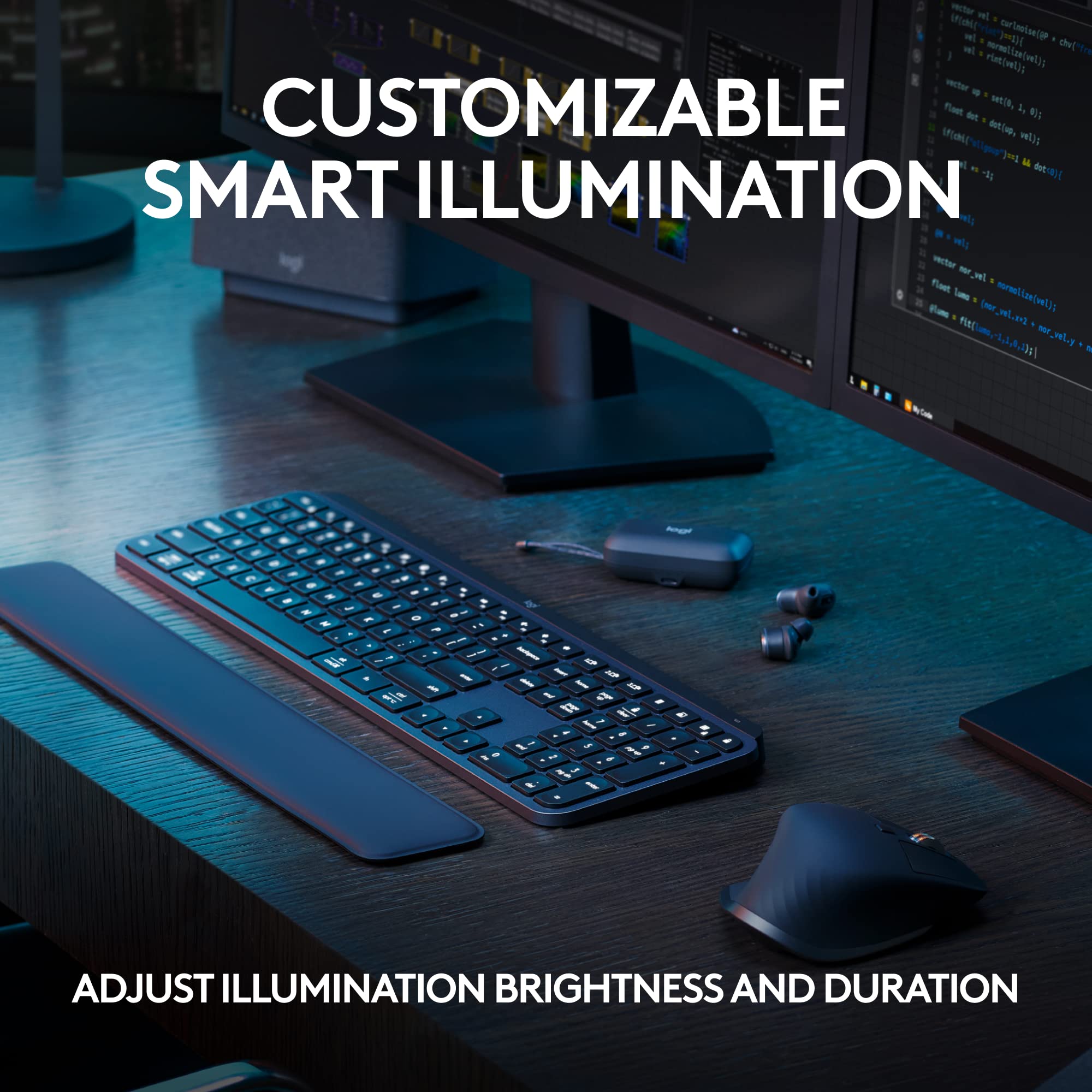 Logitech MX Keys S Wireless Keyboard with Smart Backlighting