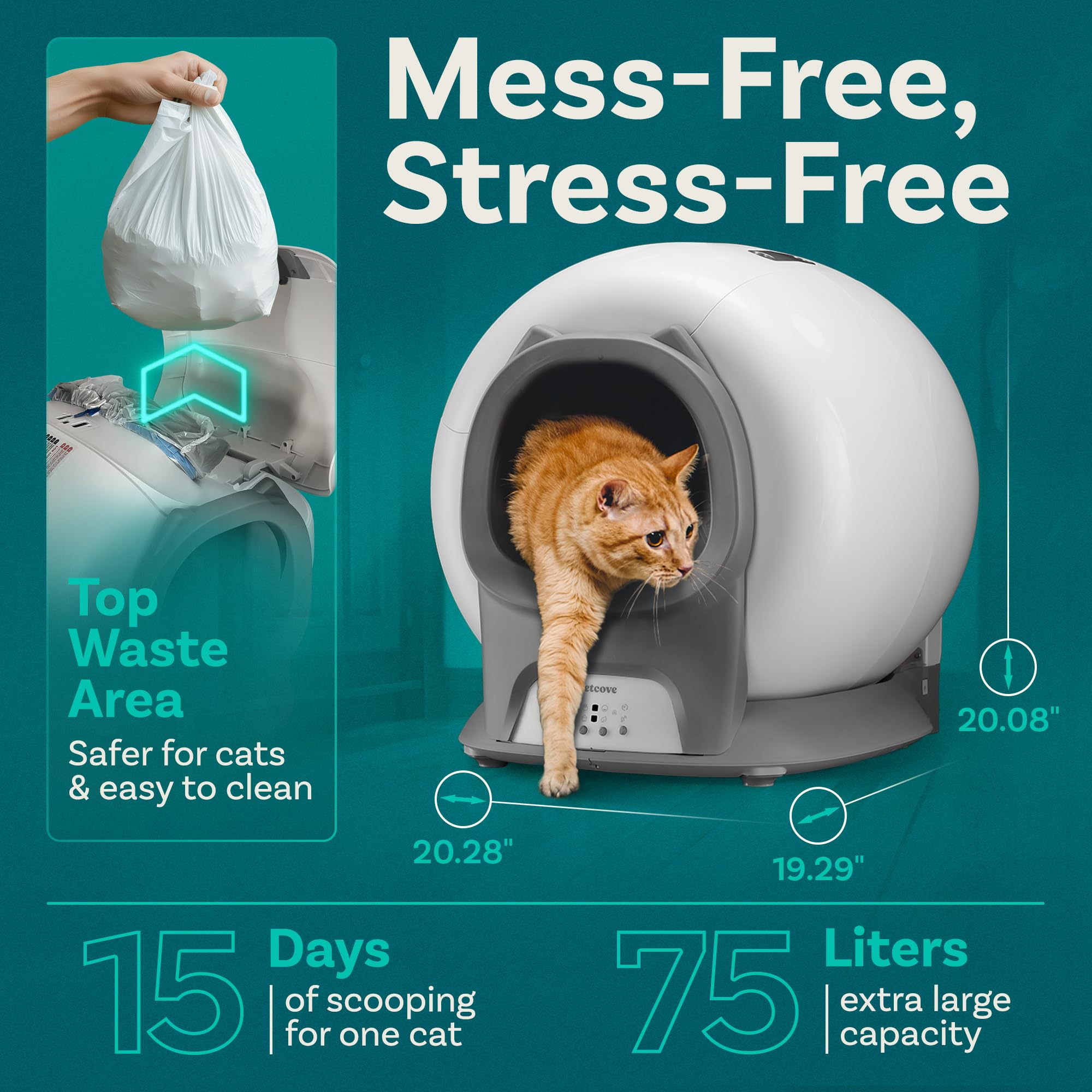 Self Cleaning Litter Box with App Control