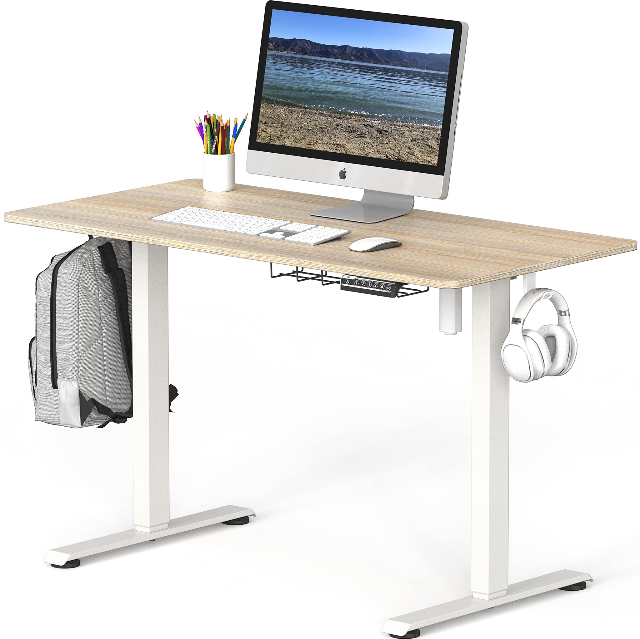 Electric Height Adjustable Desk with Cable Management
