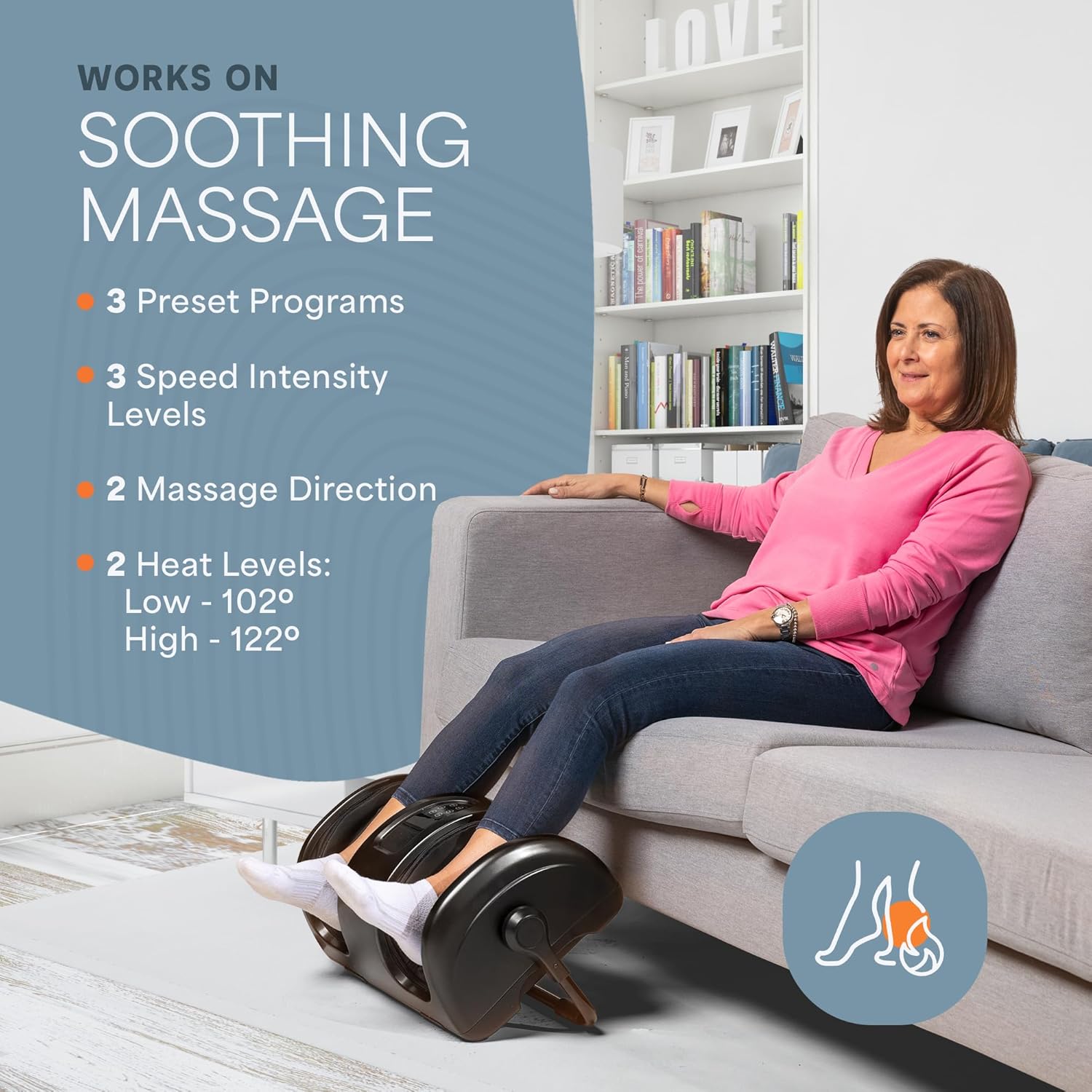 LifePro Shiatsu Foot Massager with Heat for Ultimate Relaxation