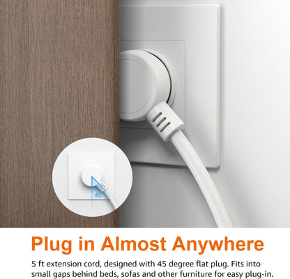 Power Strip With Three USB Ports And Five Foot Cord