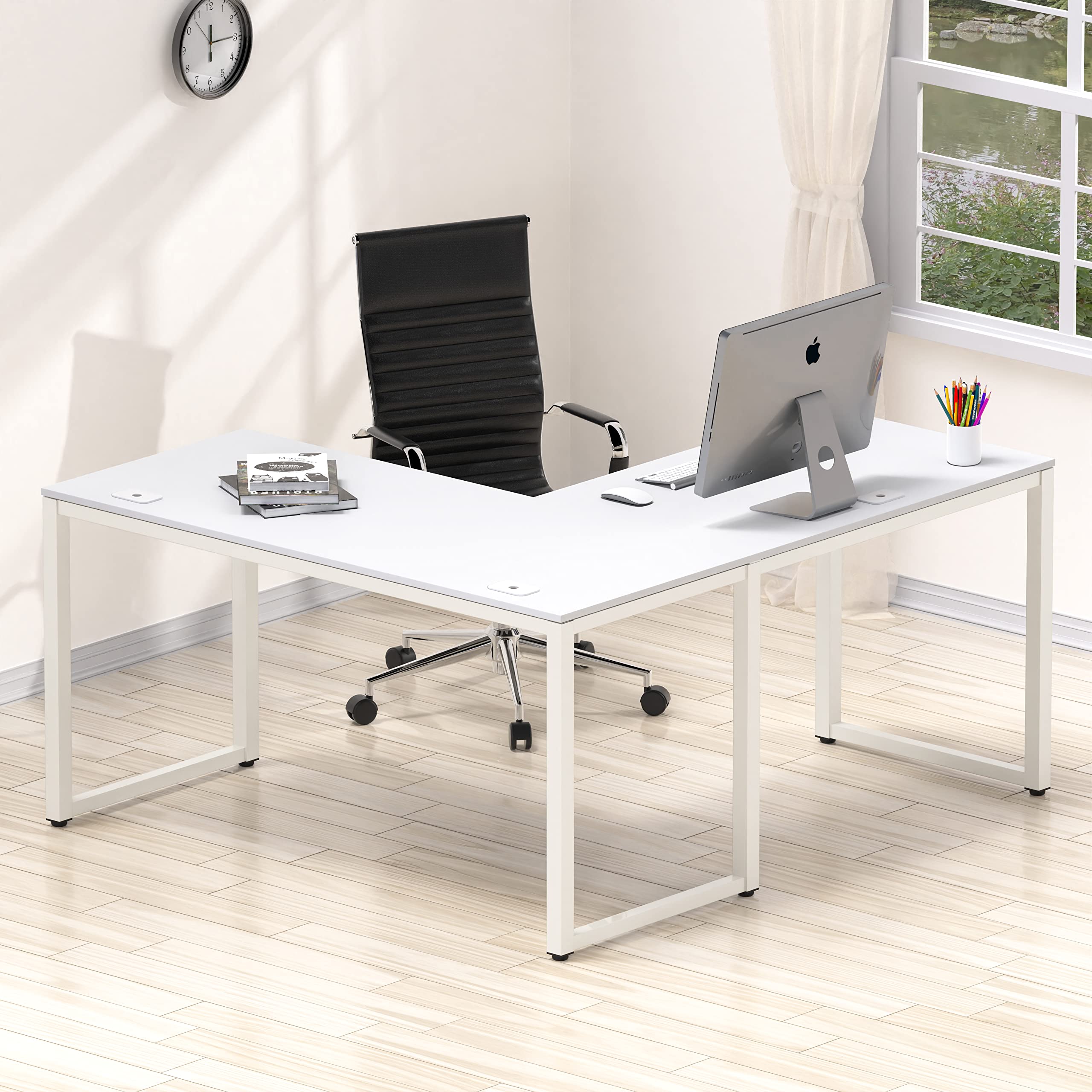 Commercial-Grade L-Shape Corner Desk for Efficient Workspaces