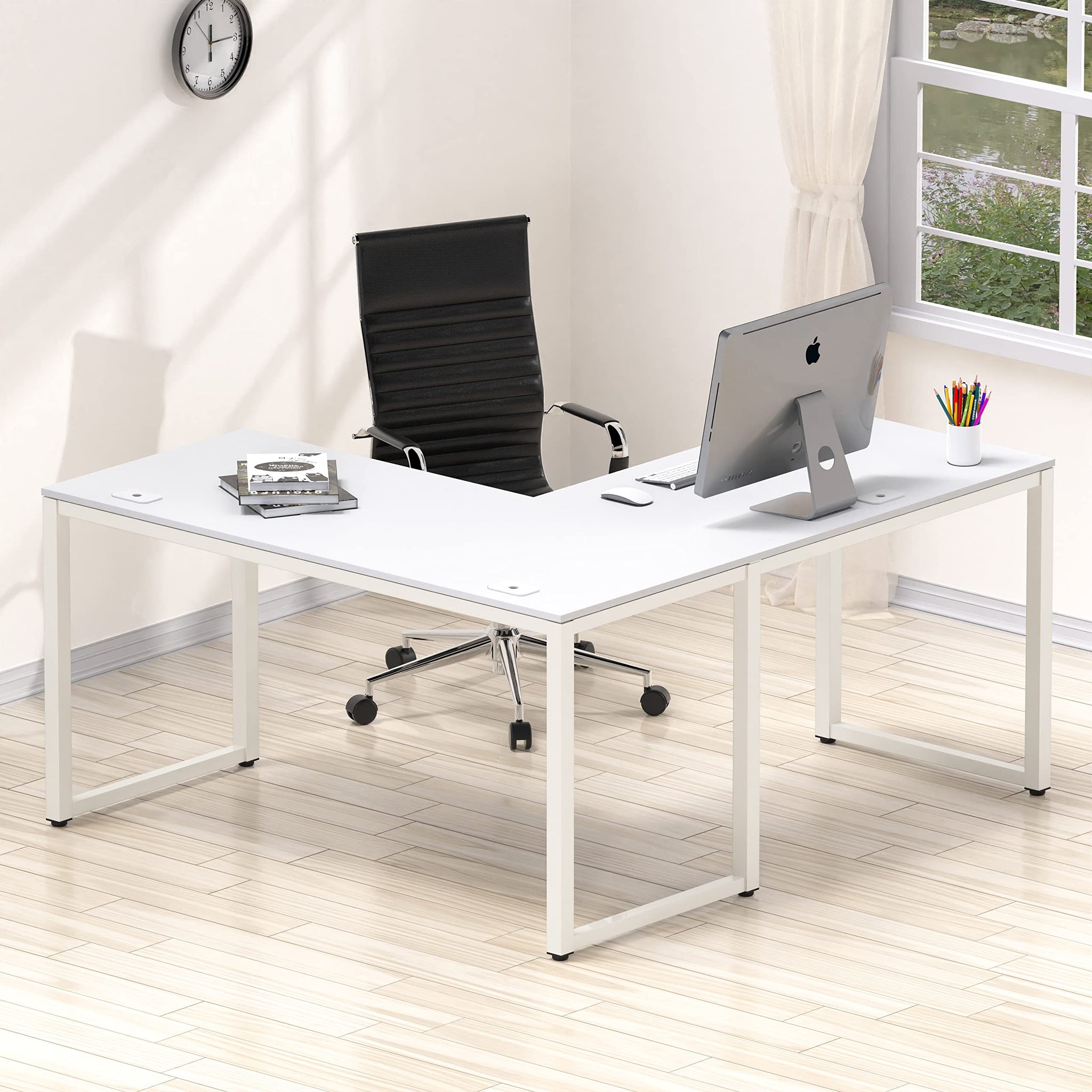 Commercial-Grade L-Shape Corner Desk for Efficient Workspaces