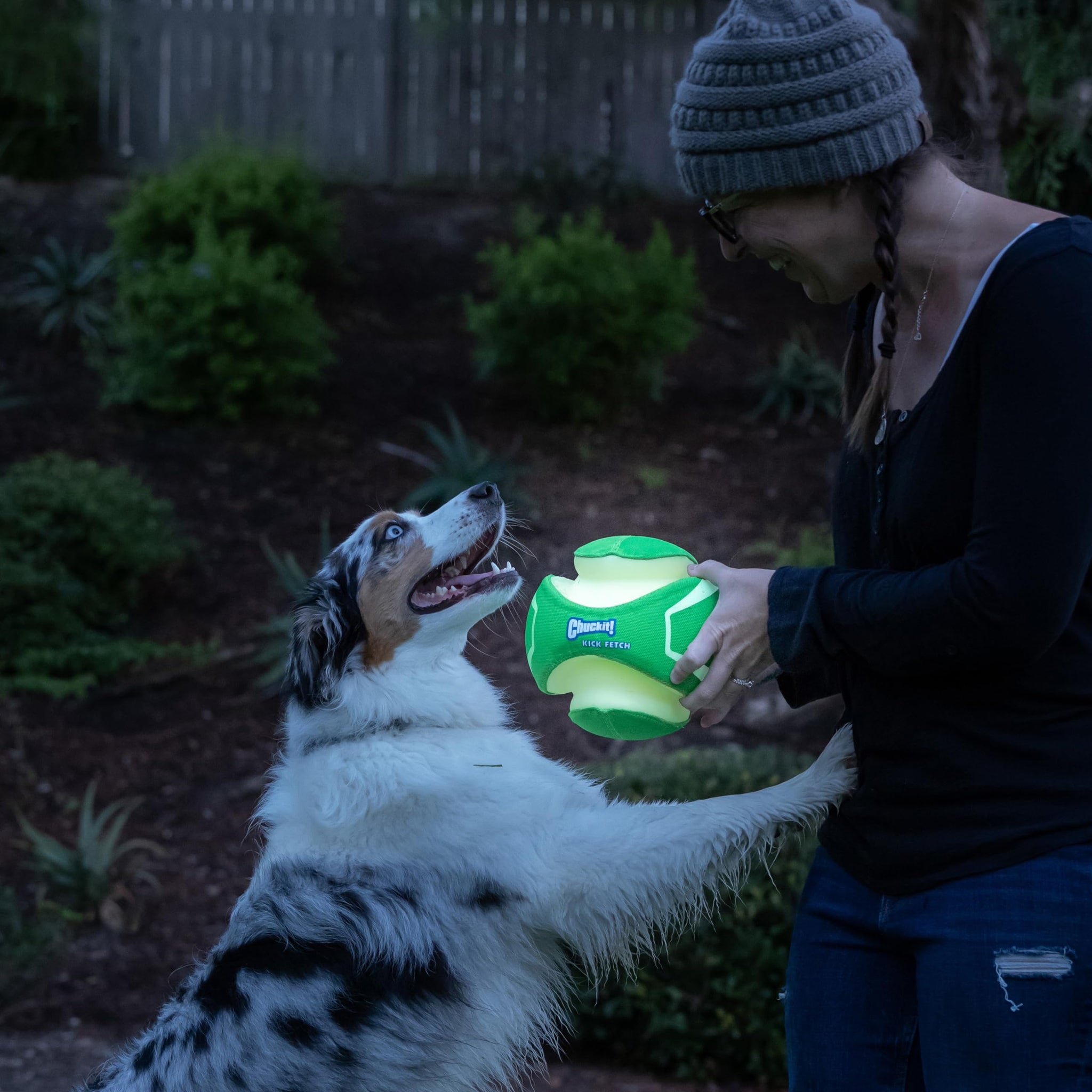 Chuckit Max Glow Kick Fetch Ball for Dogs