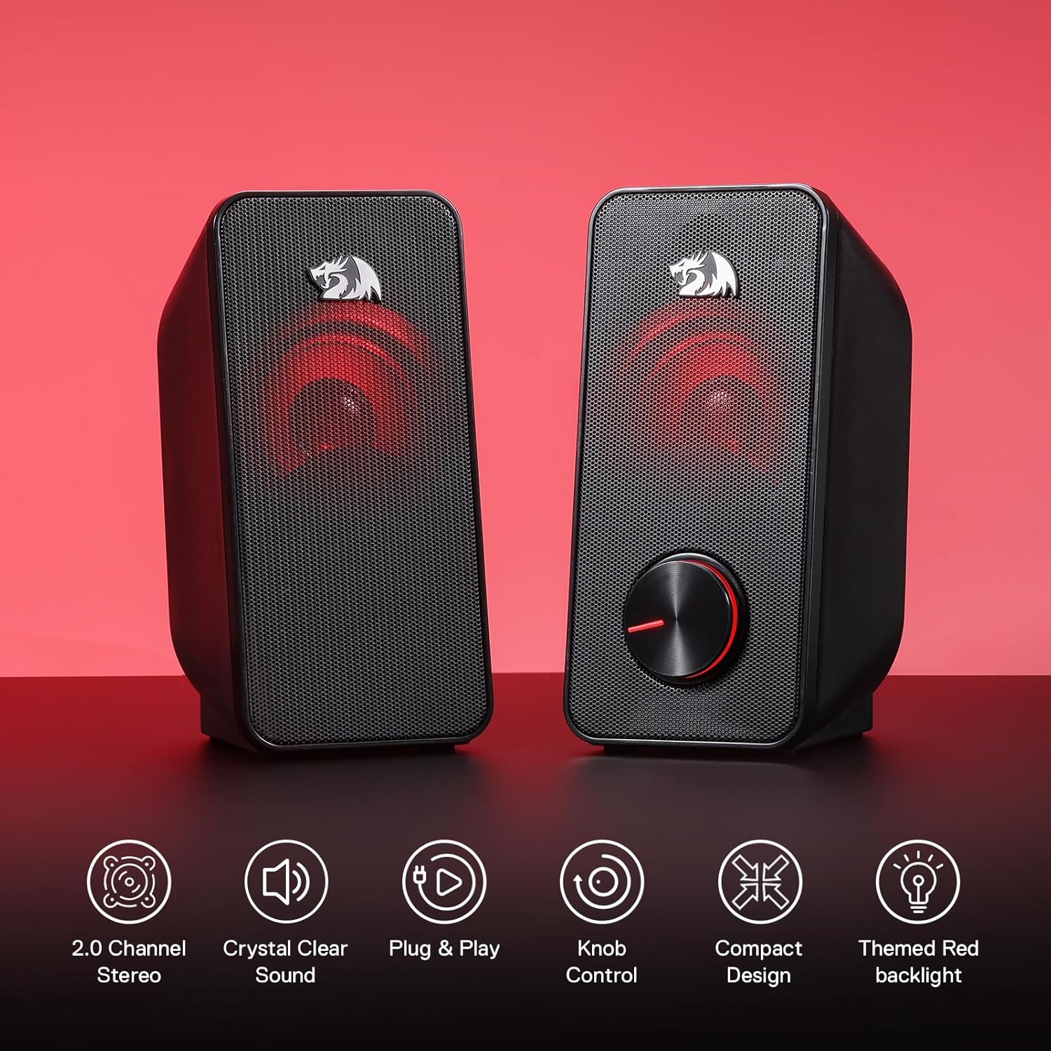Redragon GS500 Stentor Gaming Speakers with Quality Bass
