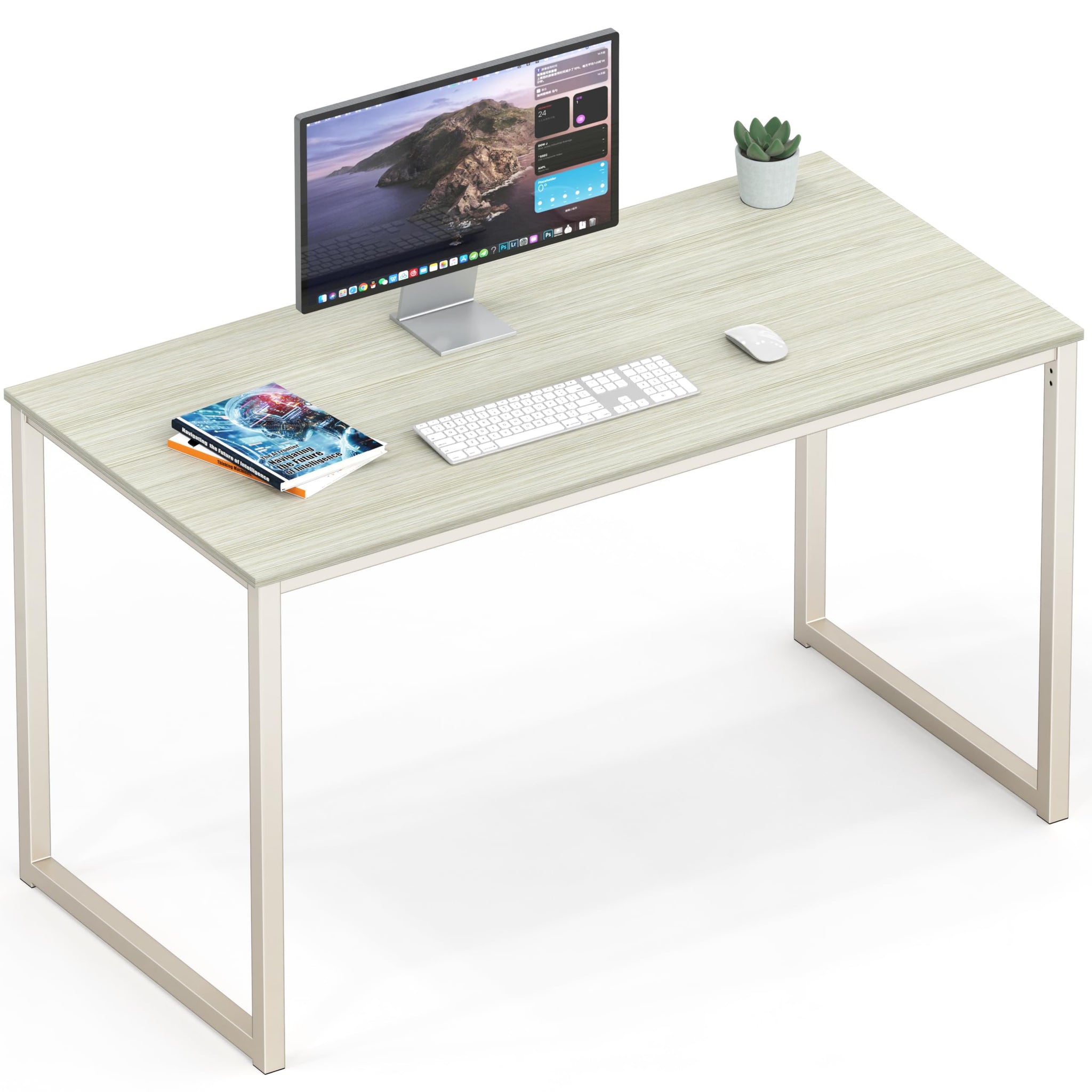 SHW 48 Inch Black Home Office Computer Desk
