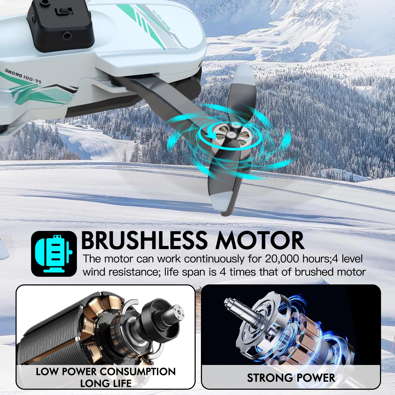 4K Foldable Drone with Camera and 40 Minutes Flight Time