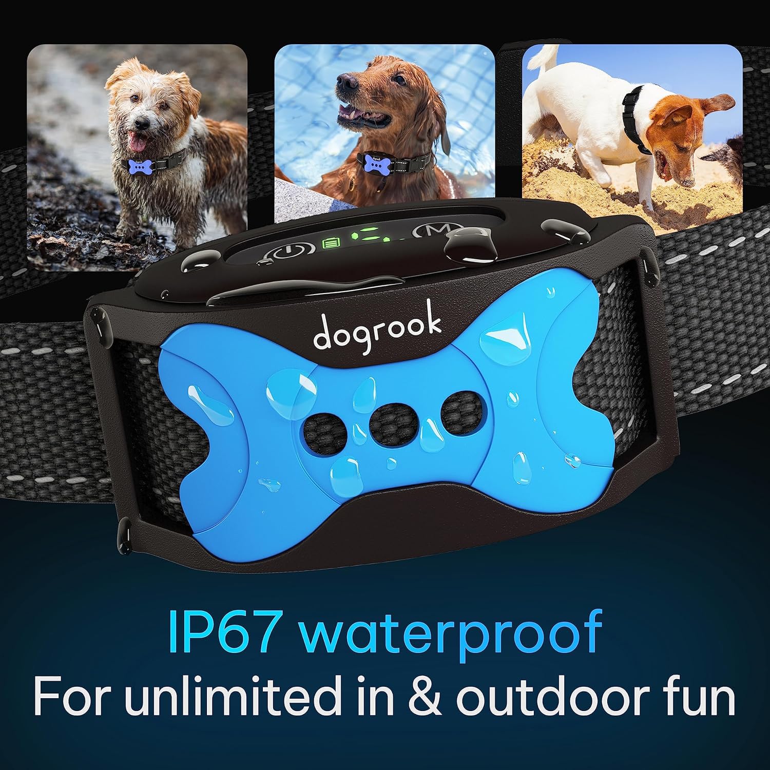 Rechargeable Dog Bark Collar with Beep and Vibration