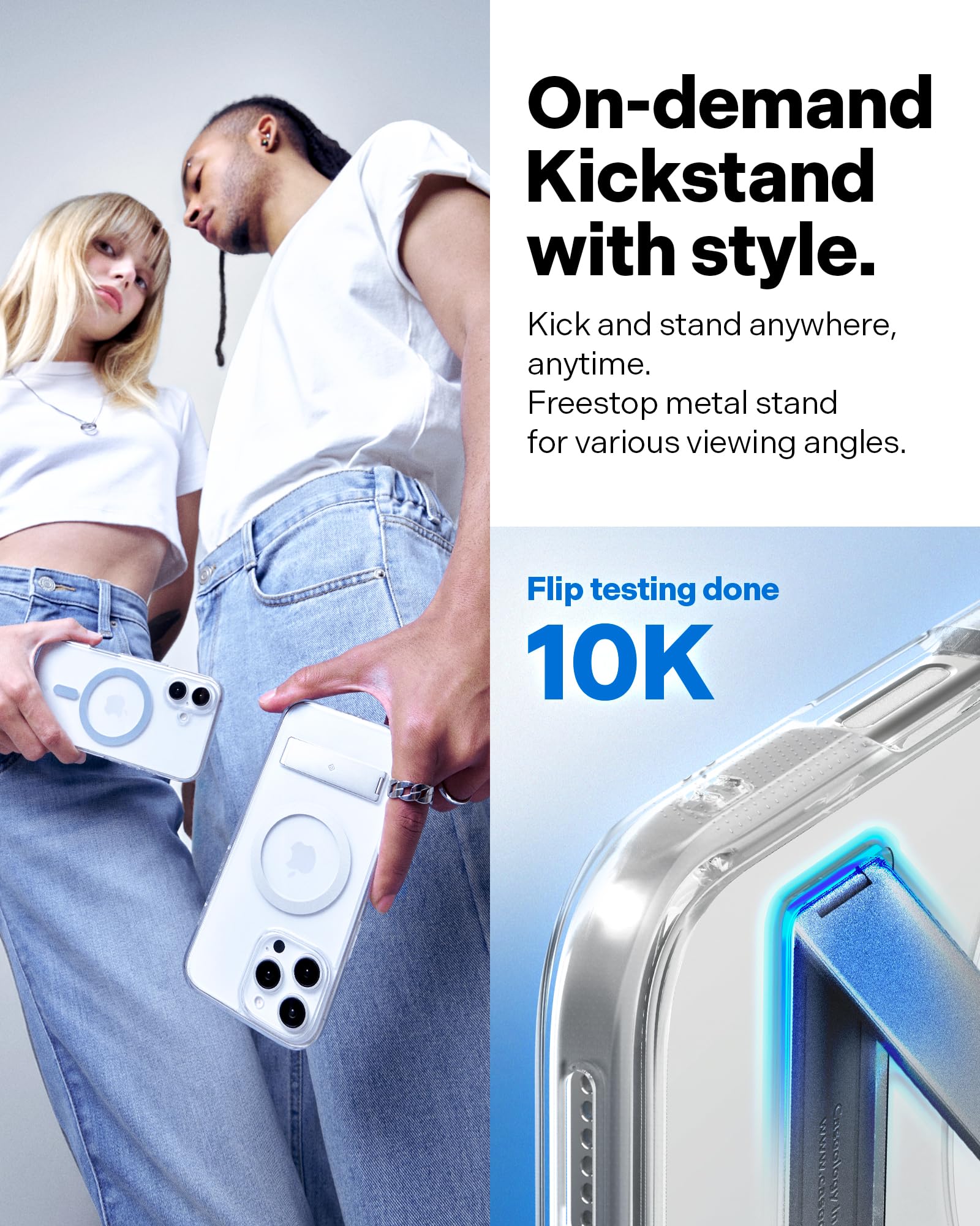 Ultra Clear Kickstand Case for iPhone 16 Pro Max