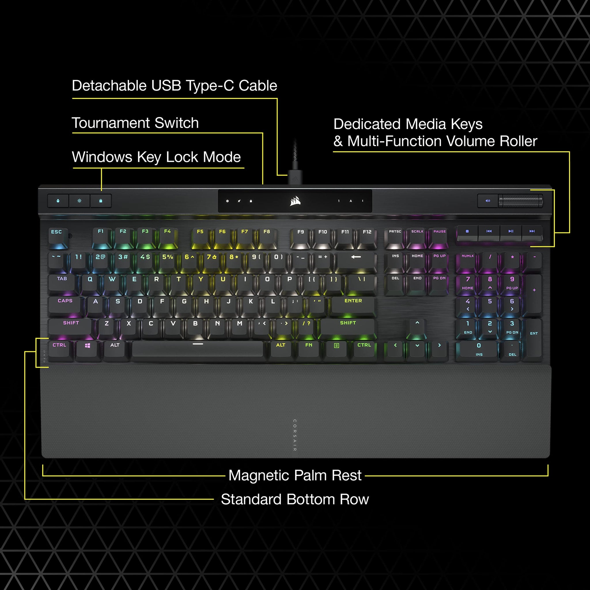 Corsair K70 RGB Pro Mechanical Gaming Keyboard With Hyper Polling