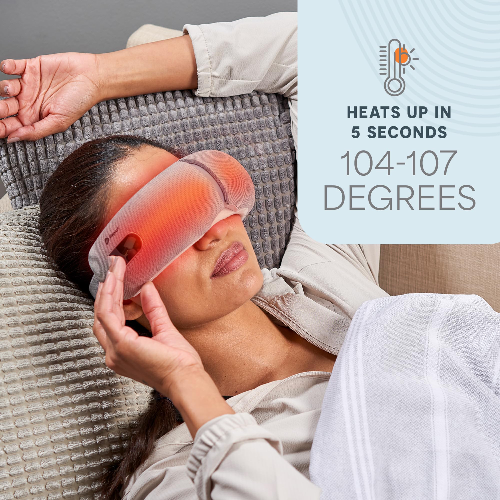 Portable Eye Massager with Heat and Vibration for Relief