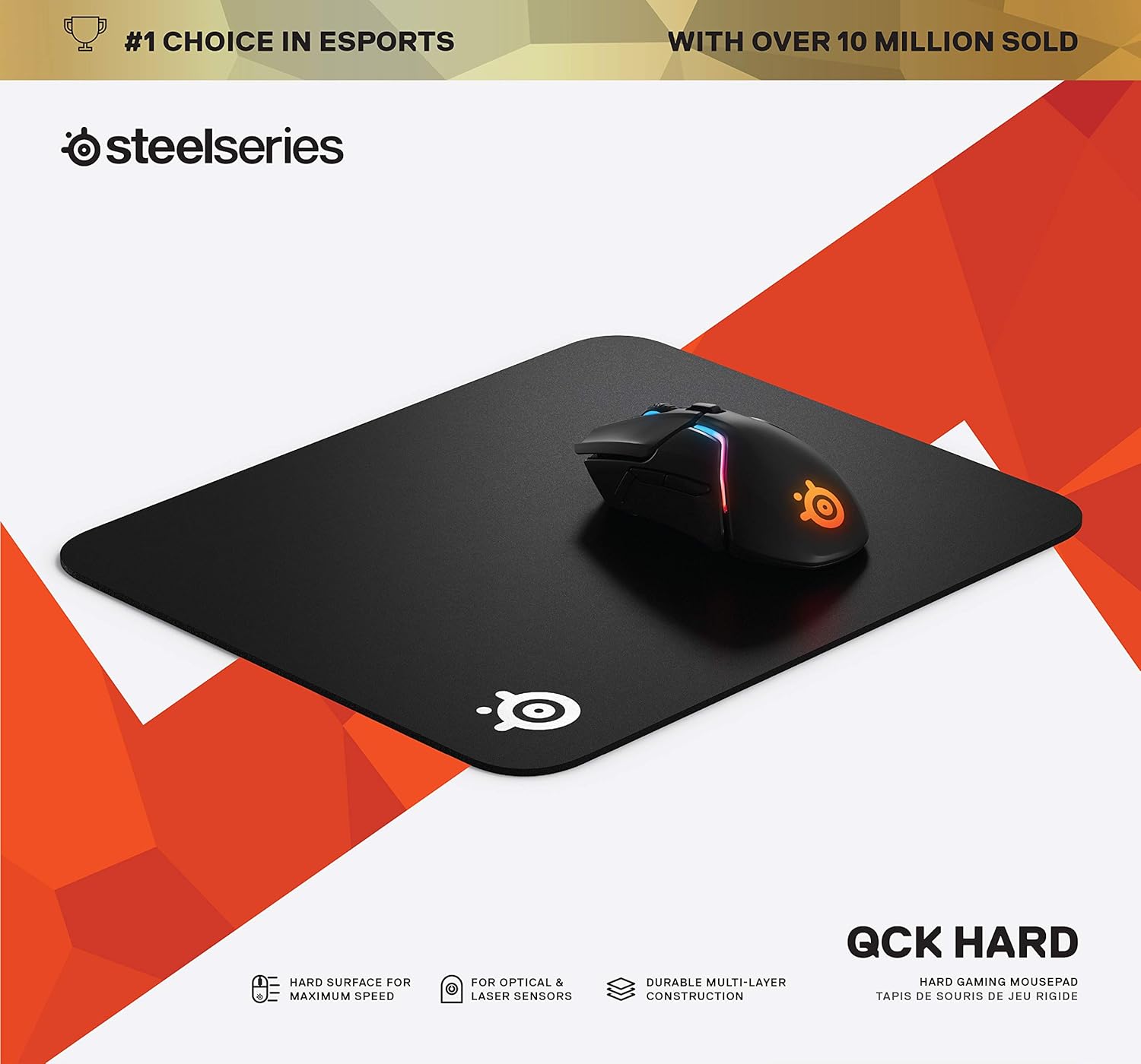 SteelSeries QcK Edge Gaming Mouse Pad Durable Smooth Surface