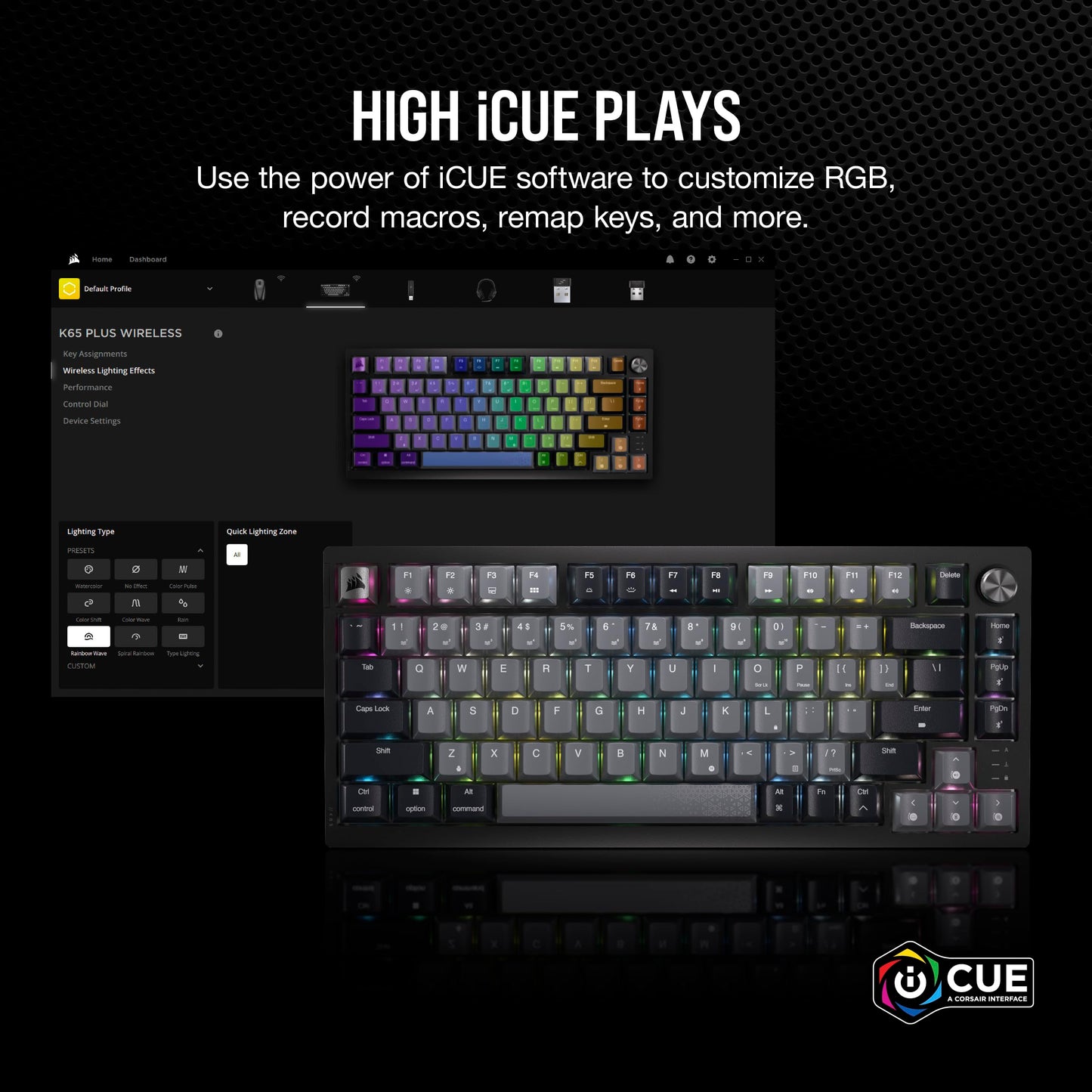 Corsair K65 Plus Wireless RGB Mechanical Gaming Keyboard