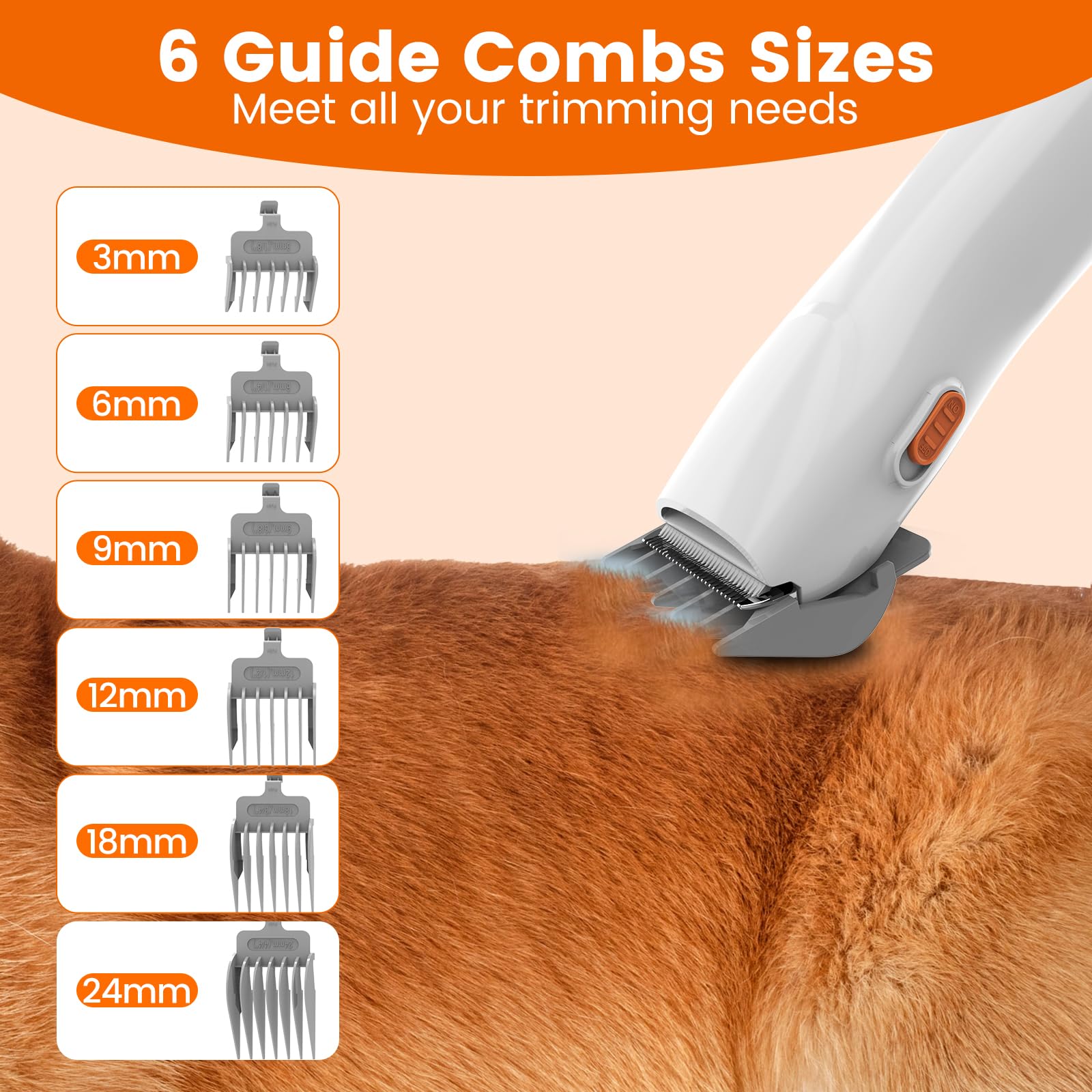Dog Grooming Vacuum Kit with Low Noise Clippers