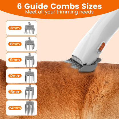 Dog Grooming Vacuum Kit with Low Noise Clippers