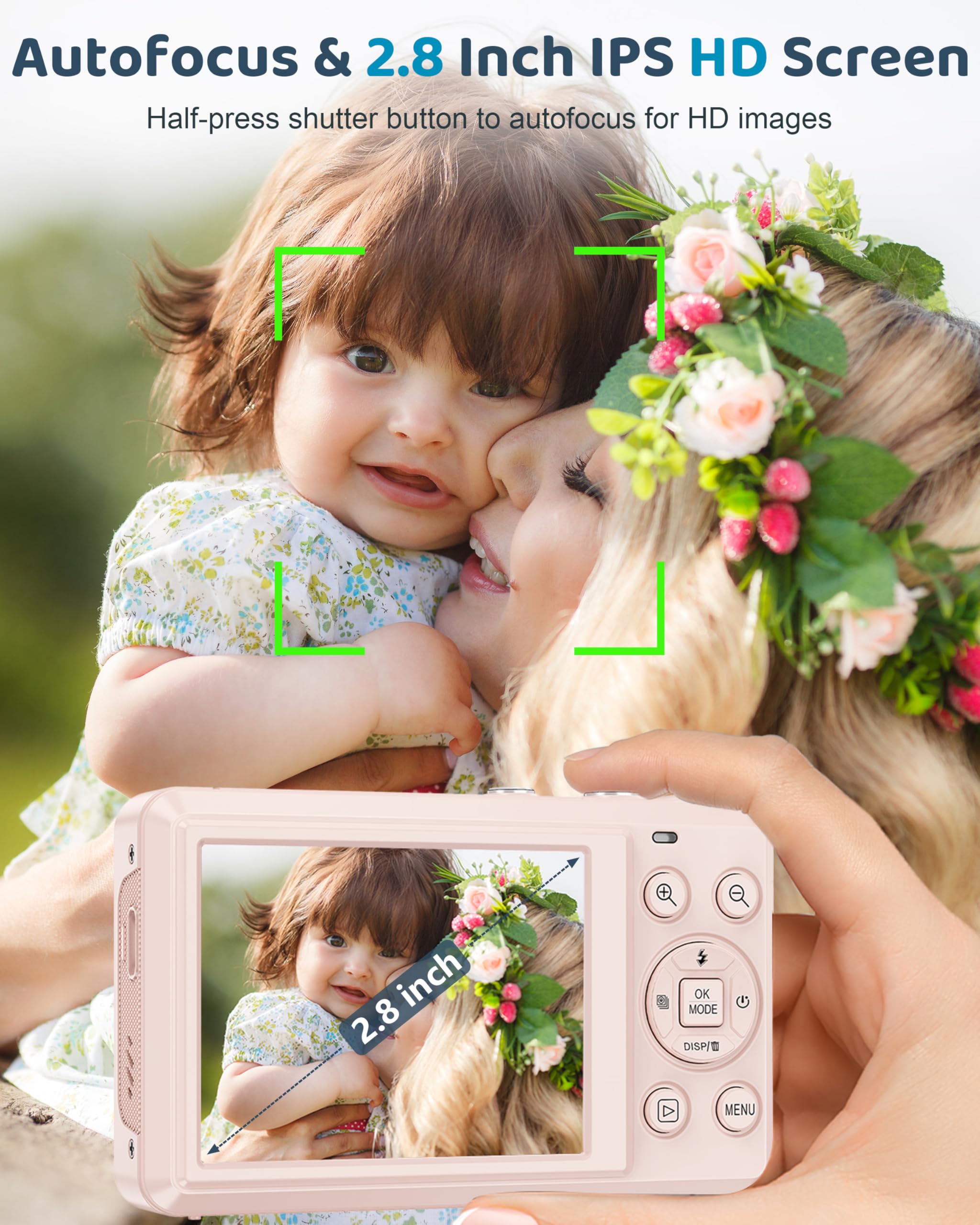 5K Digital Camera with 16X Zoom for Kids