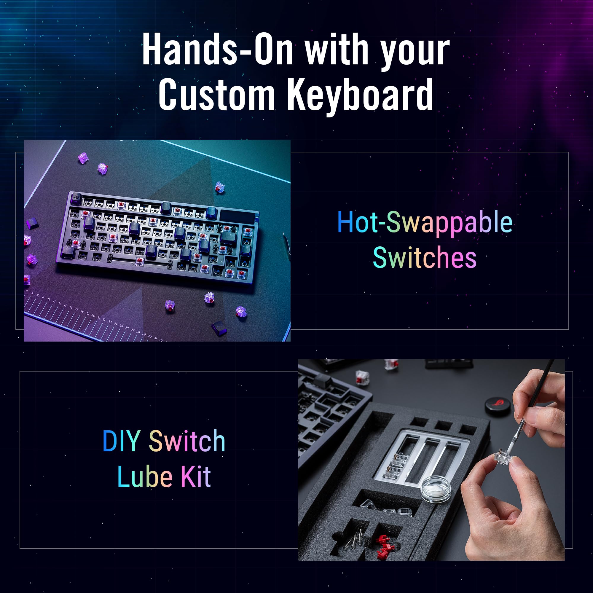 ASUS ROG Azoth Wireless Custom Gaming Keyboard Benefits