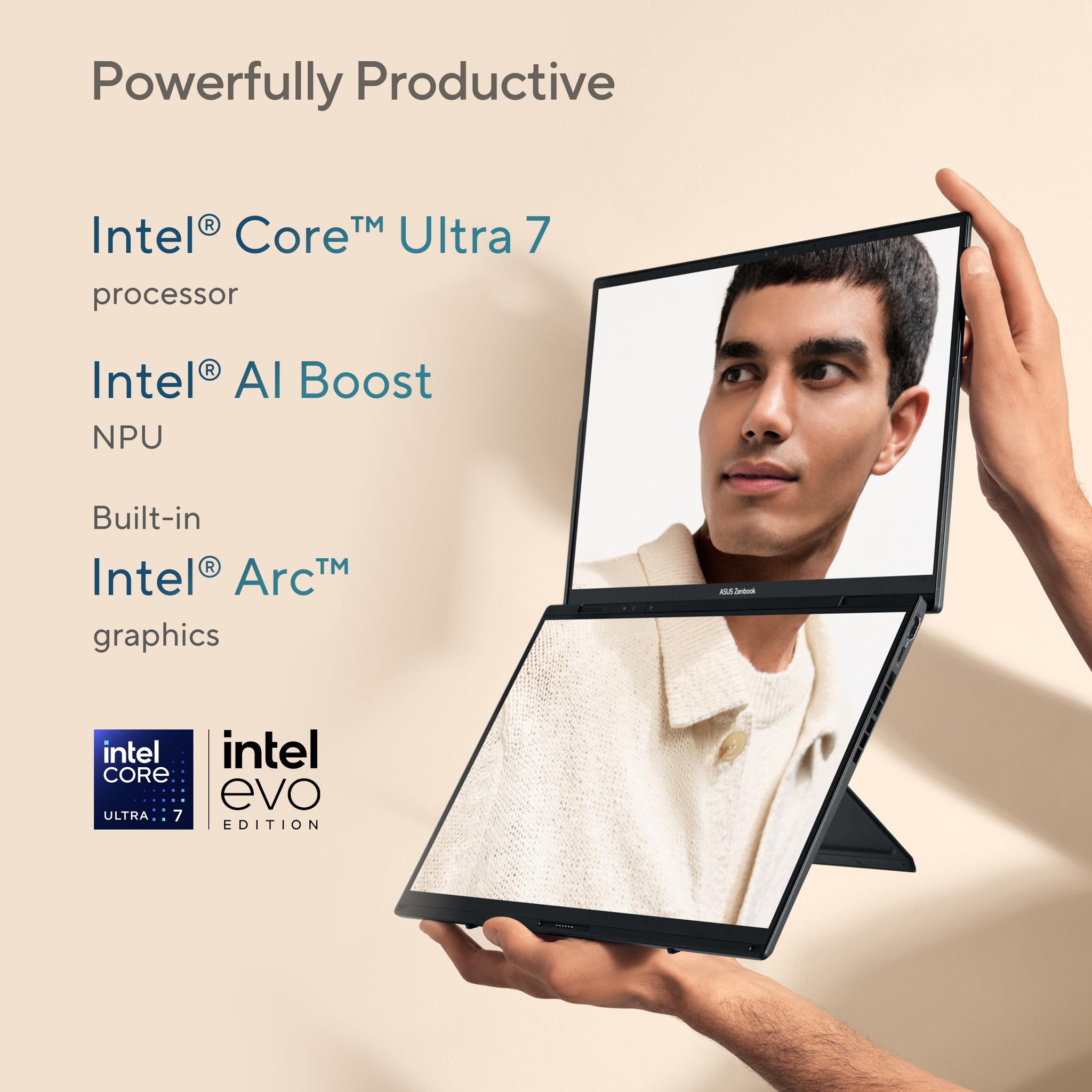 ASUS Zenbook Duo Laptop with Dual 14 Inch OLED Display