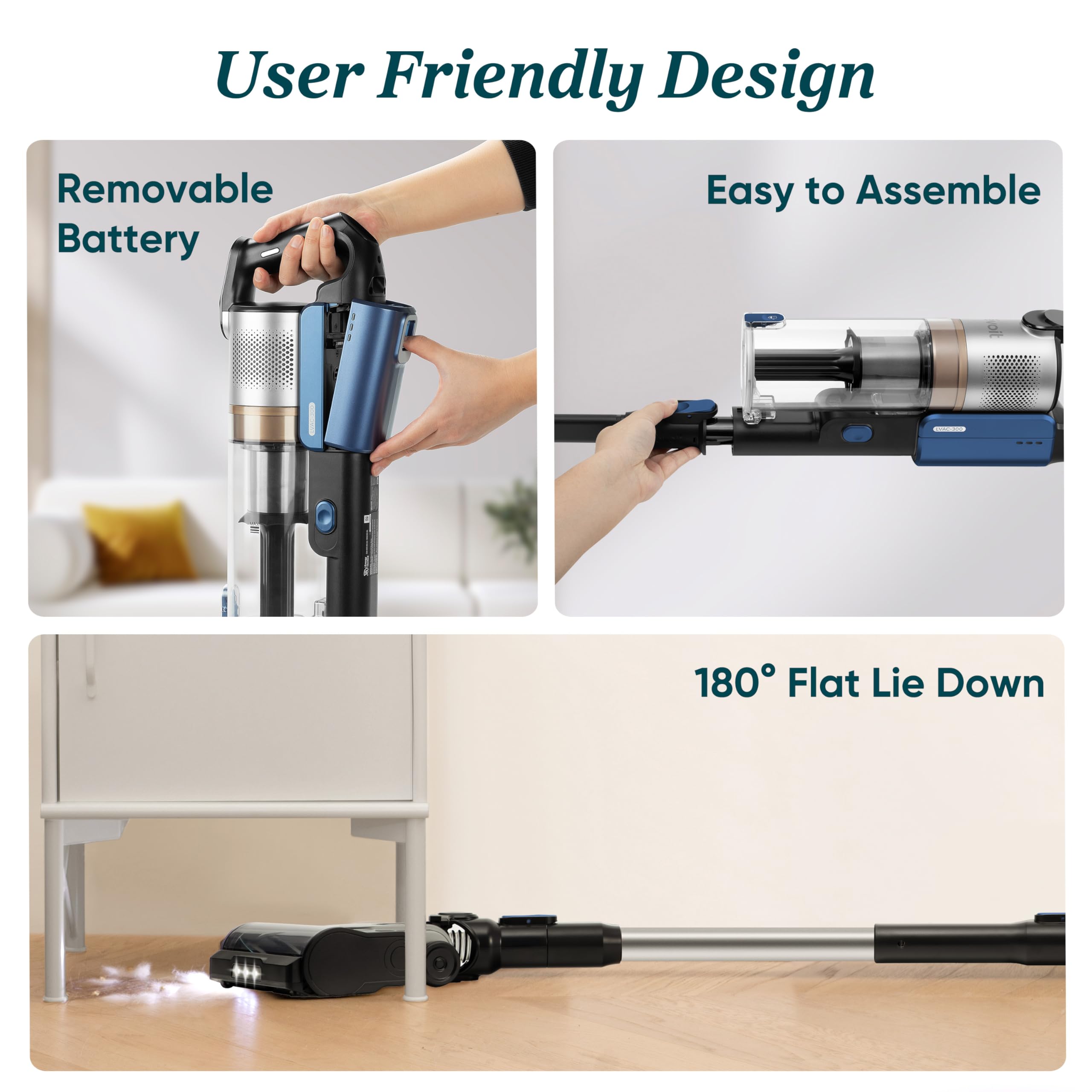 Levoit Cordless Vacuum Cleaner with Tangle Resistant Design