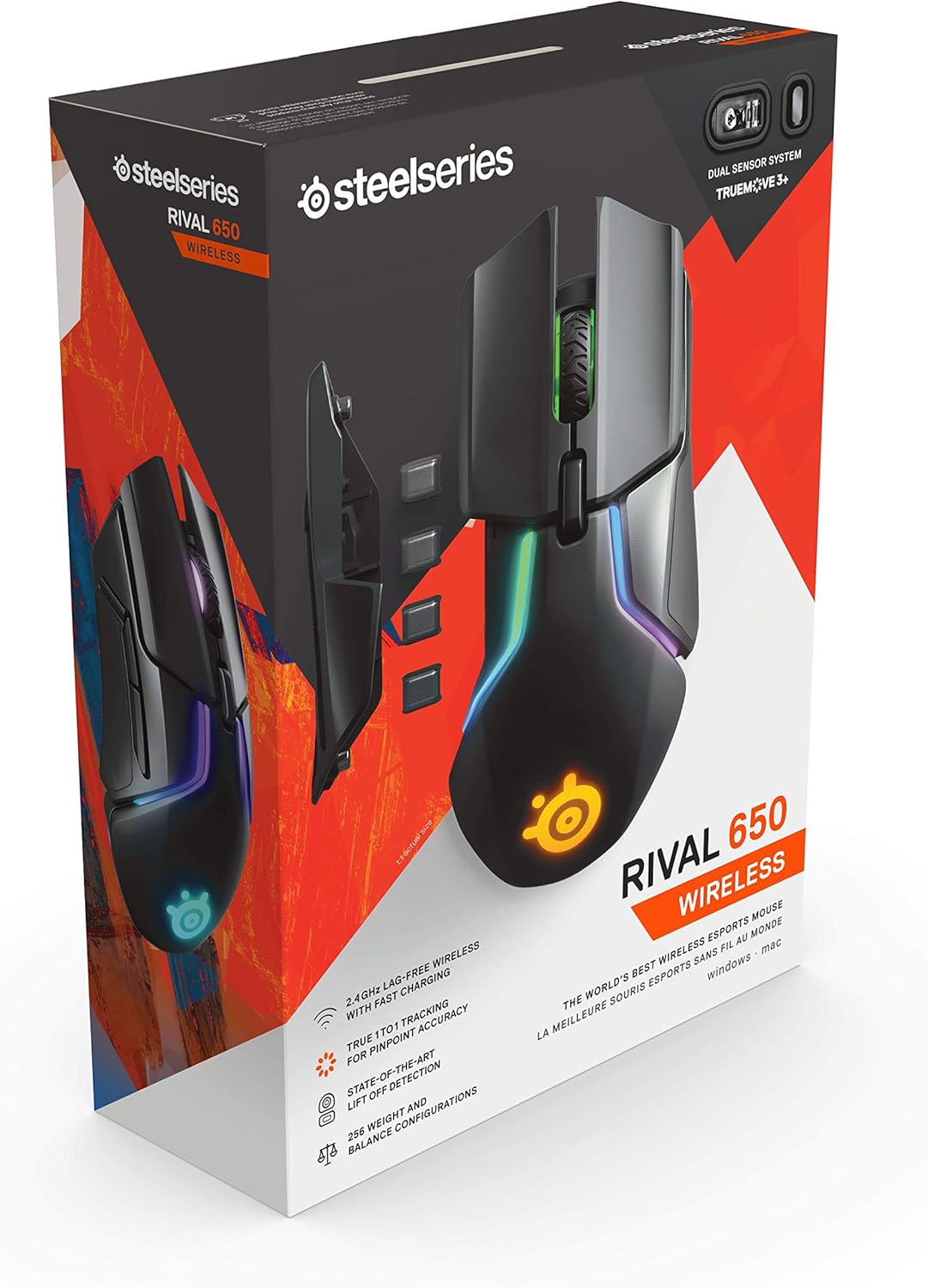 SteelSeries Rival 650 Wireless Gaming Mouse with Rapid Charging