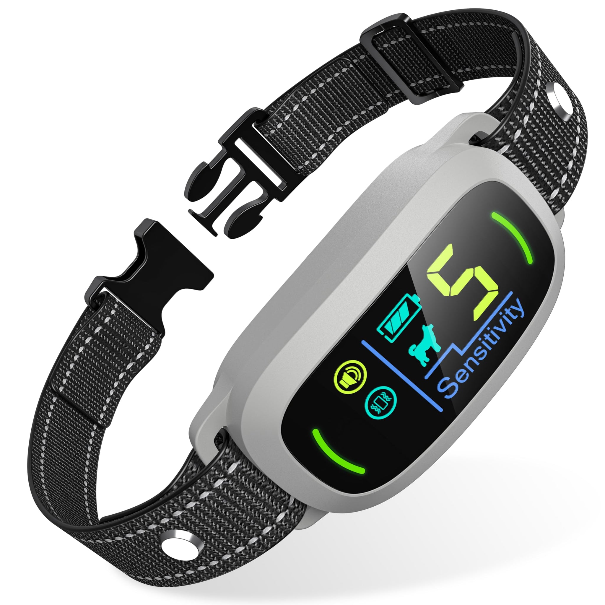 Rechargeable Dog Bark Collar with Adjustable Sensitivity Levels