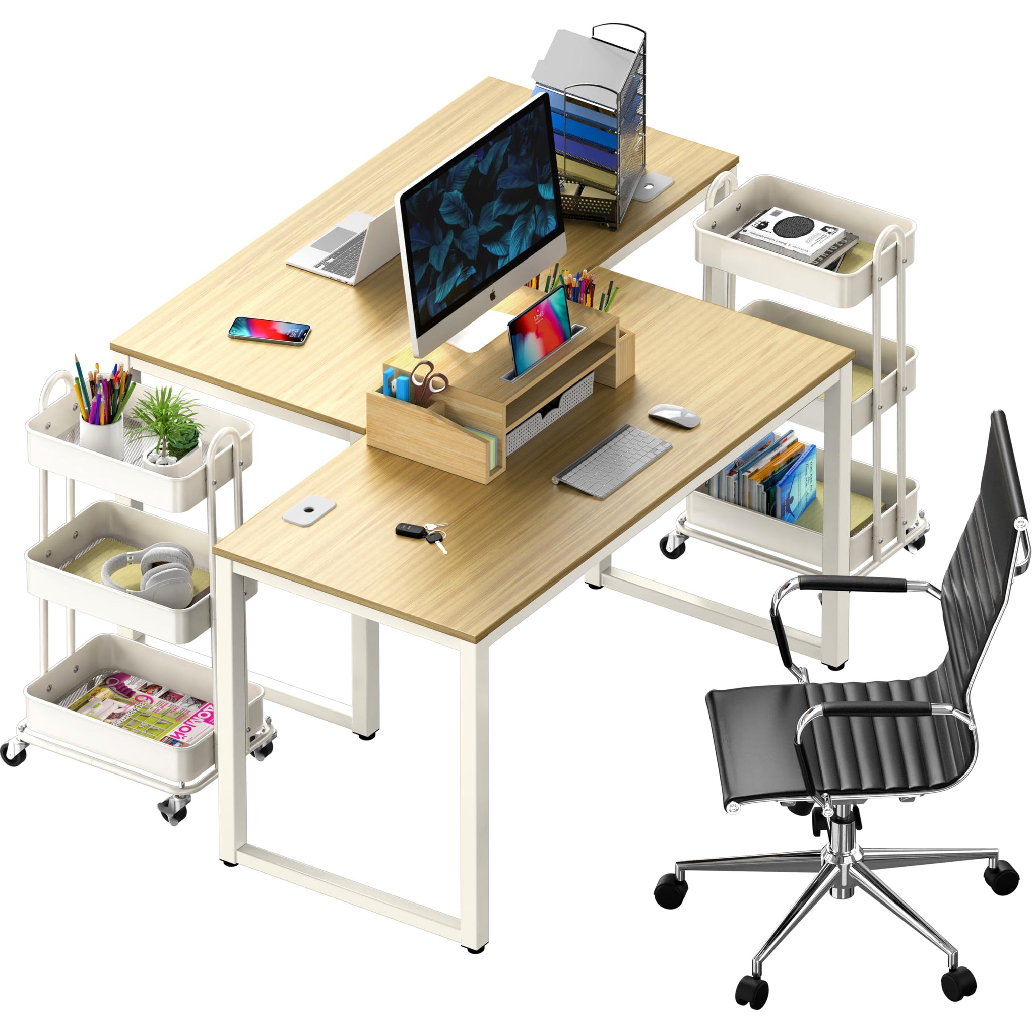 55 Inch Espresso Office Computer Desk for Professionals