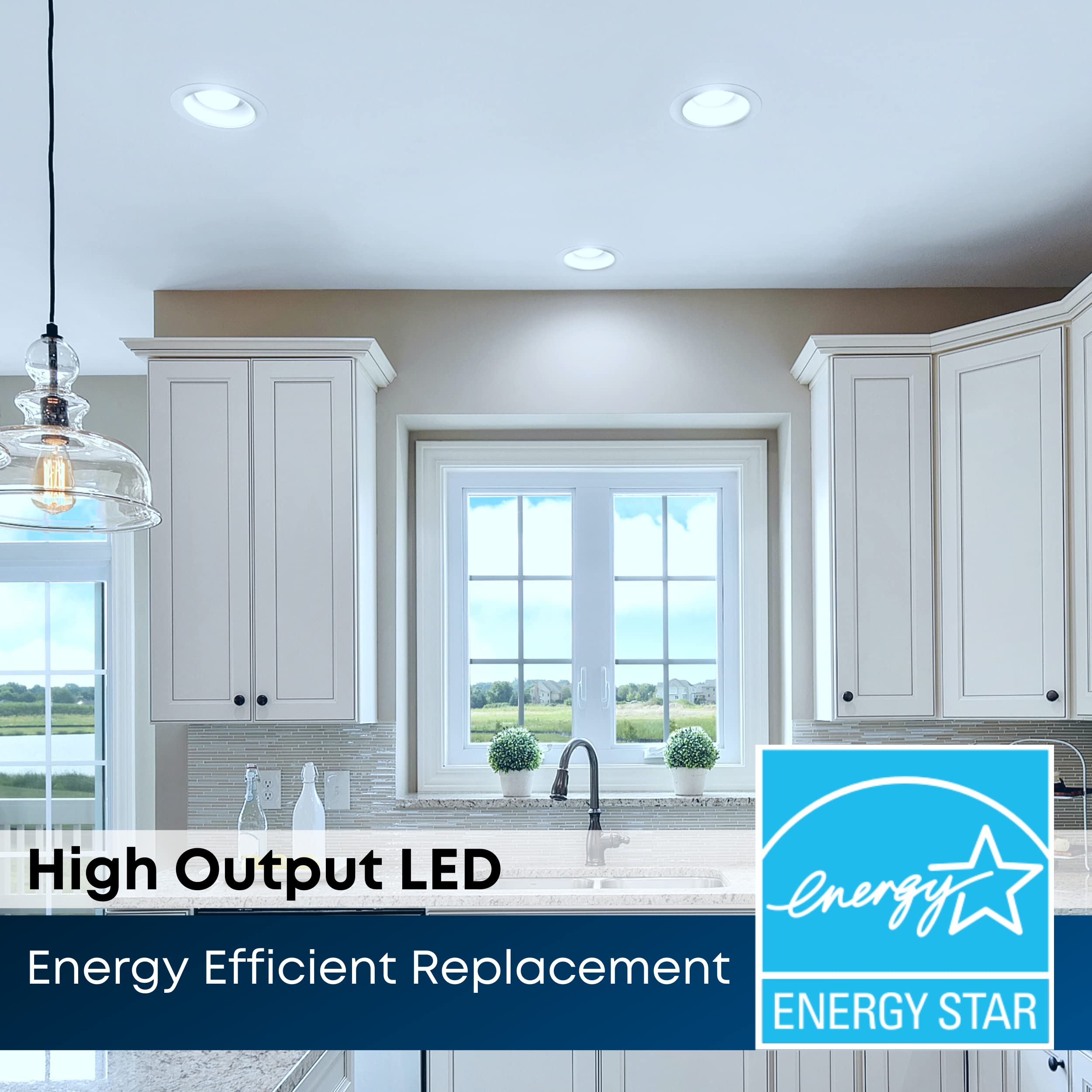 Energy Efficient LED Downlight Retrofit Kit with Adjustable Trim