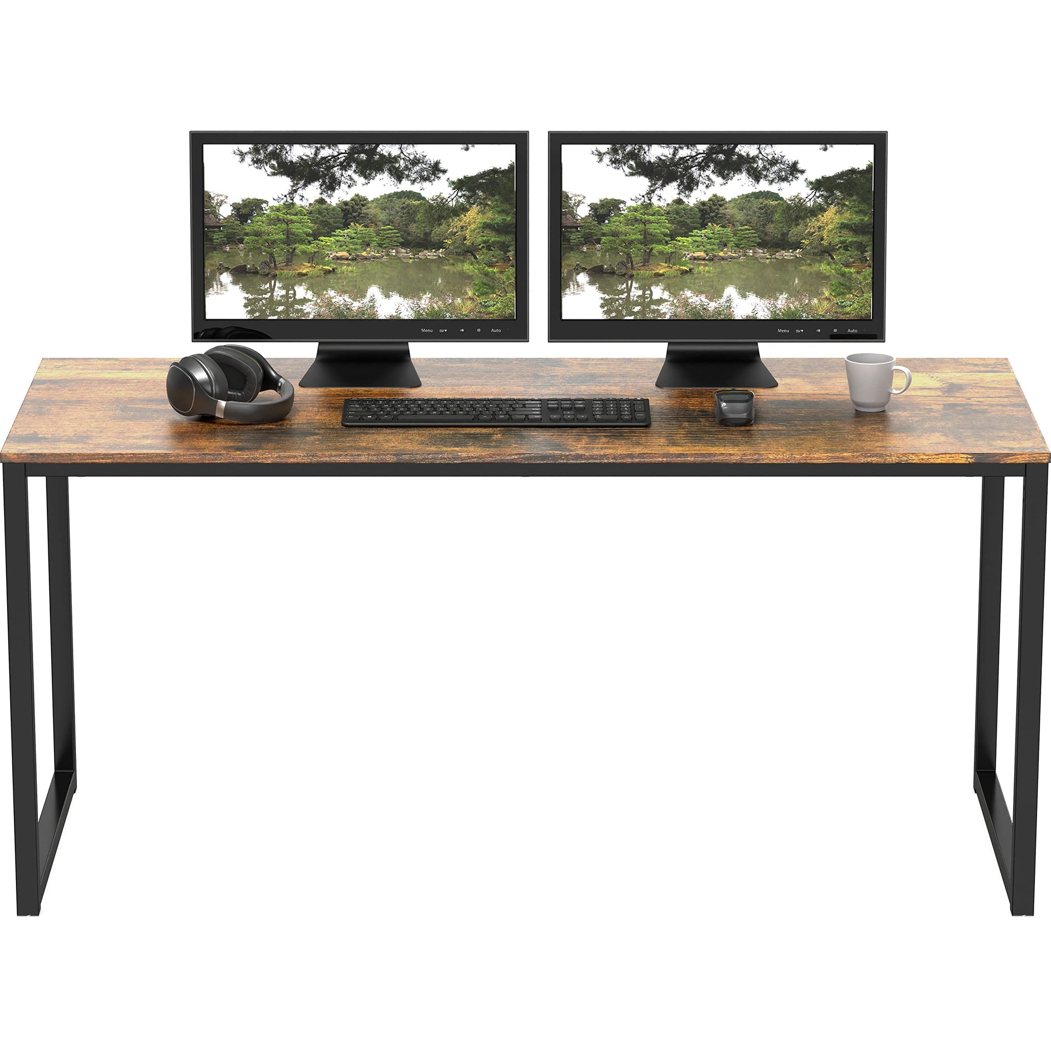 SHW 48 Inch Black Home Office Computer Desk