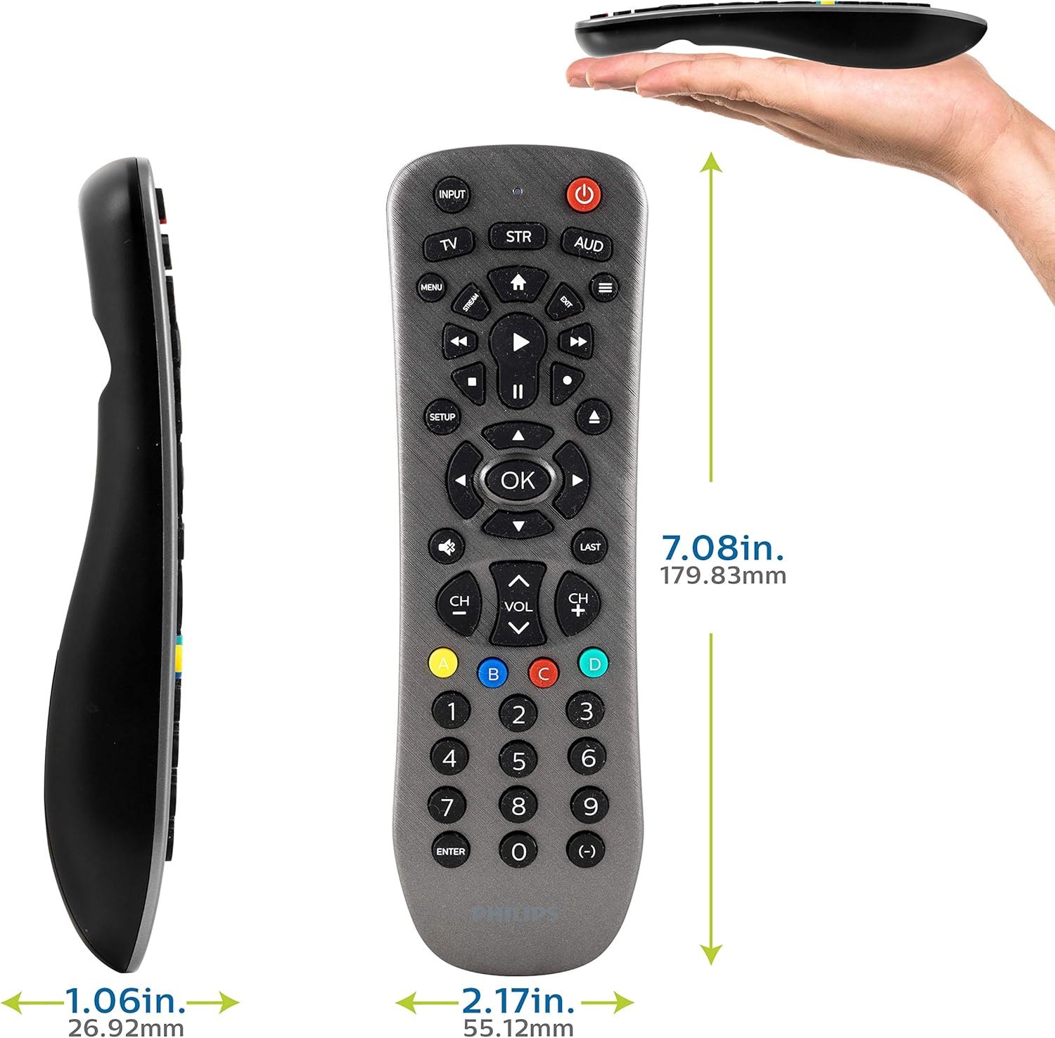 Philips 3-Device Universal Remote Control for Smart TVs