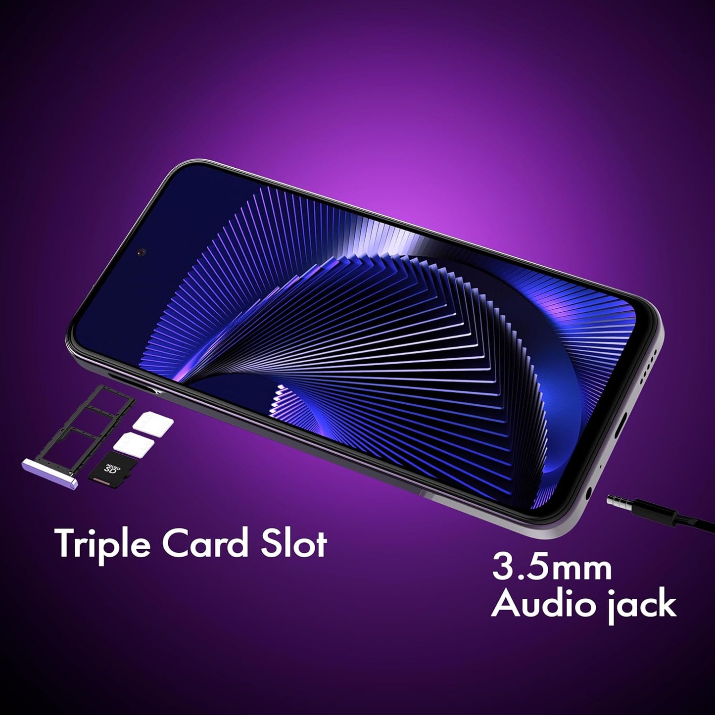 NUU N30 Unlocked Android Phone 6GB RAM 128GB Dual SIM 6.7 Inch Purple Teen