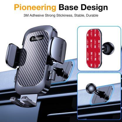 Romuto Car Phone Holder Mount Dashboard Windshield Vent