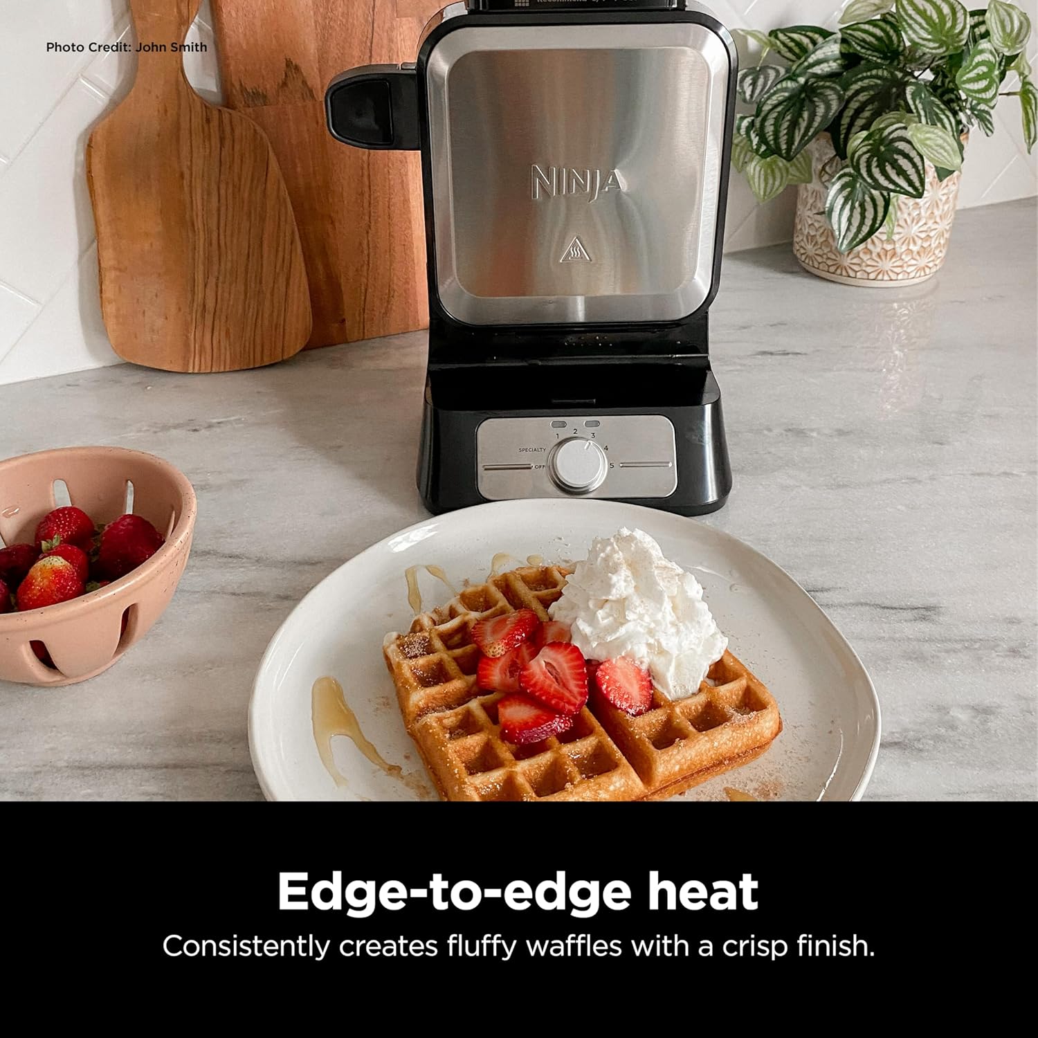 Ninja NeverStick Belgian Waffle Maker with Vertical Design