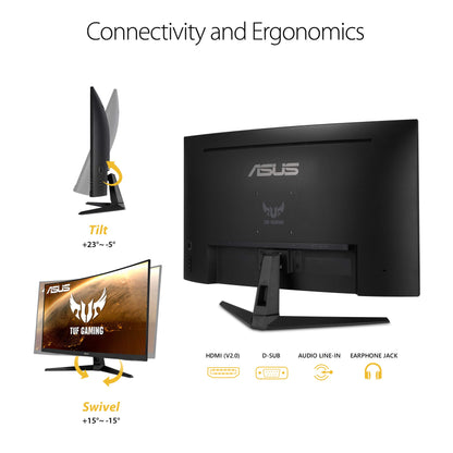ASUS TUF Gaming 32 Inch Curved Monitor for Smooth Gameplay