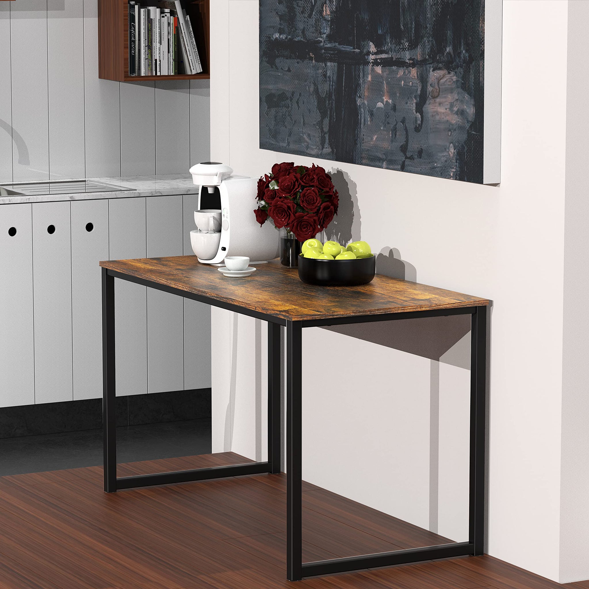 SHW 48 Inch Black Home Office Computer Desk