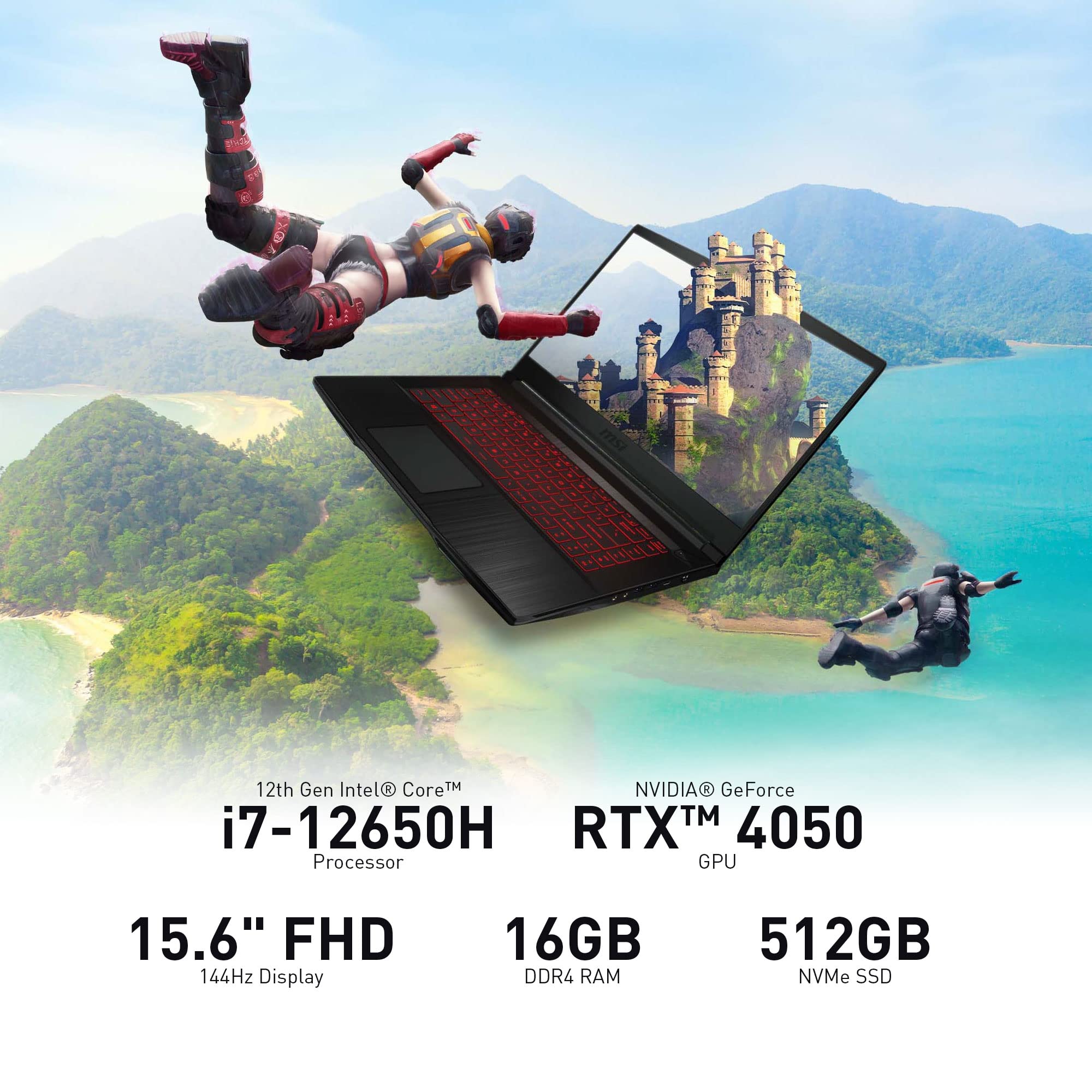 MSI Thin 15 Gaming Laptop with 144Hz FHD Display