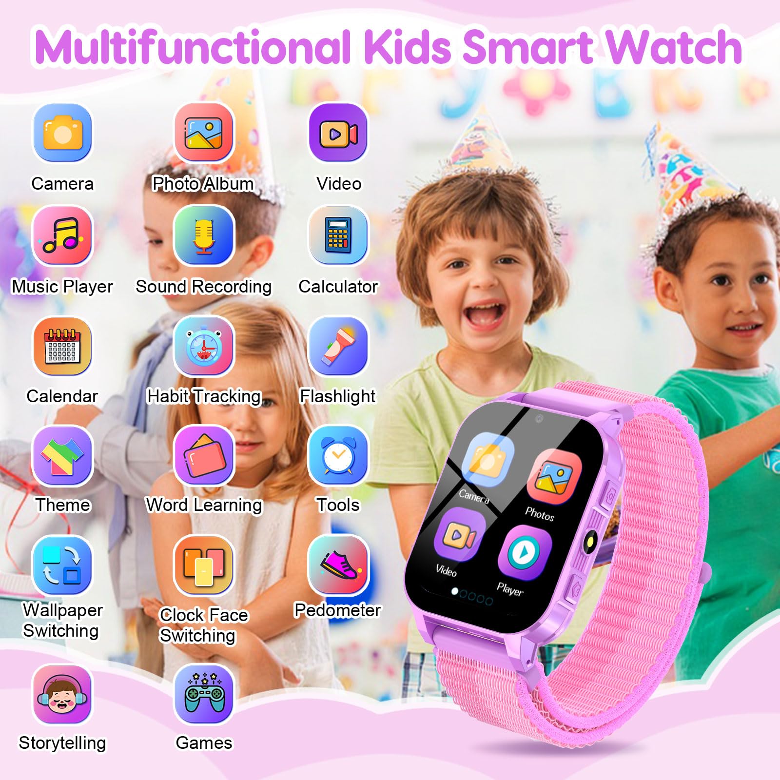 Kids Smartwatch With Educational Games And Camera HD