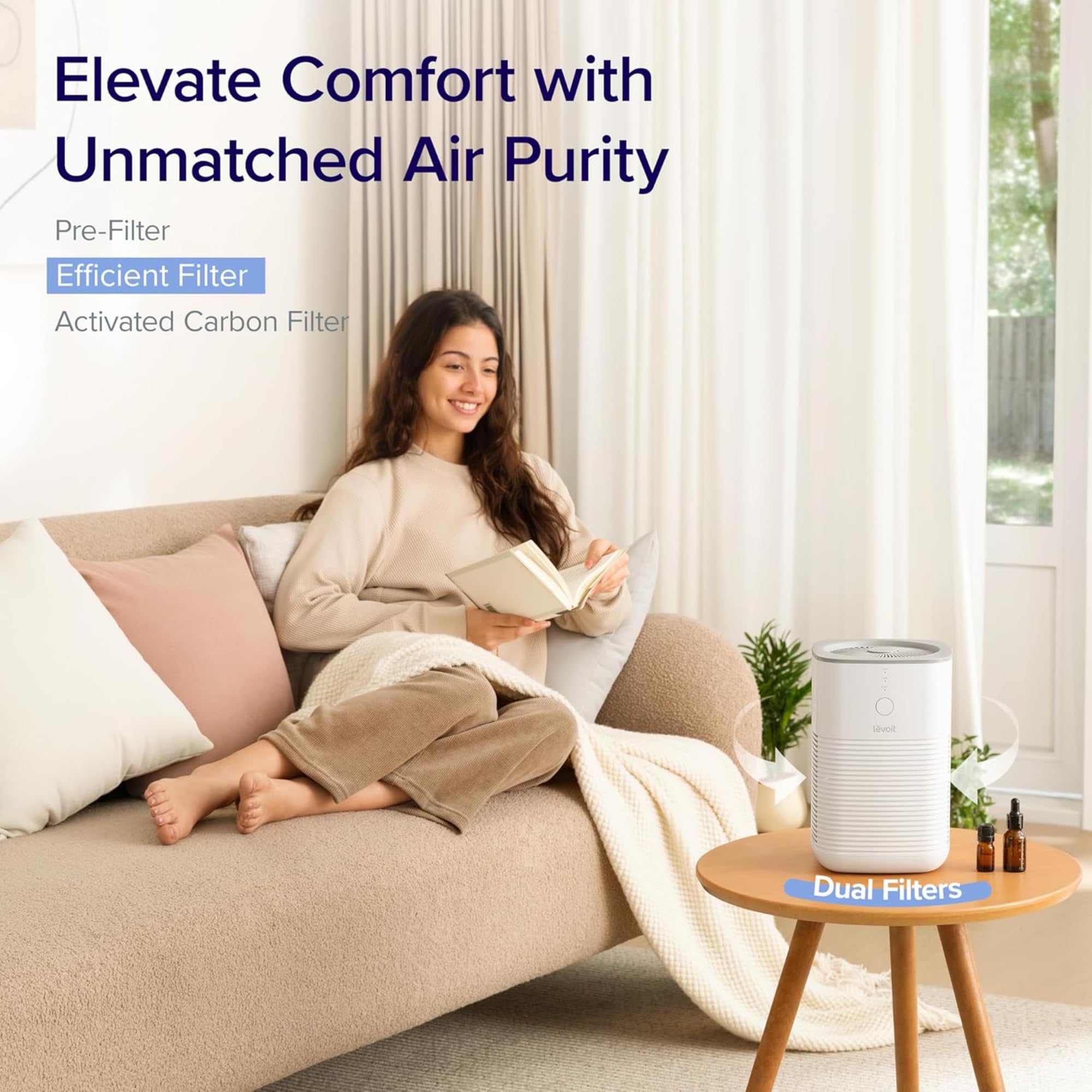 Levoit Air Purifier for Better Sleep and Clean Air