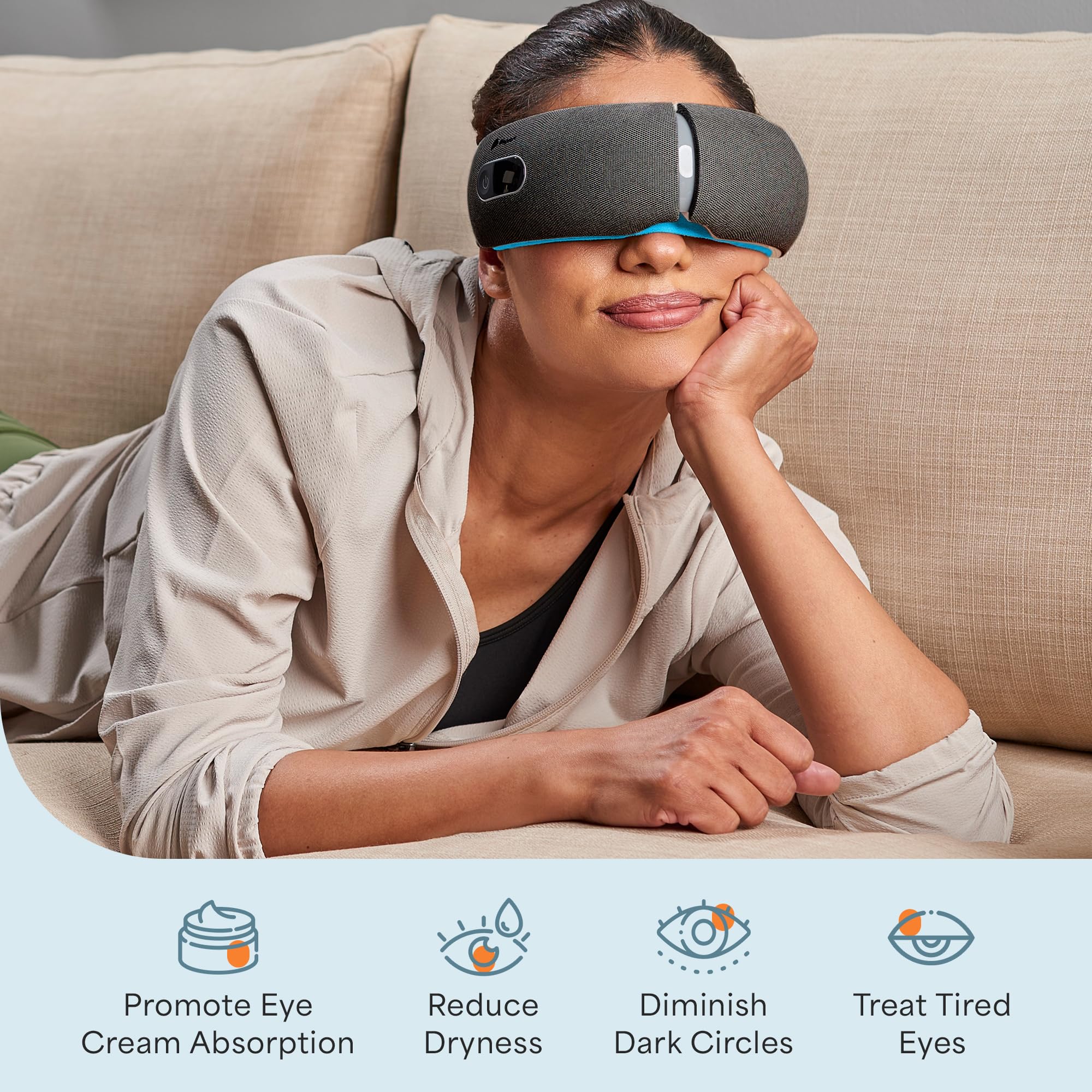 Portable Eye Massager with Heat and Vibration for Relief