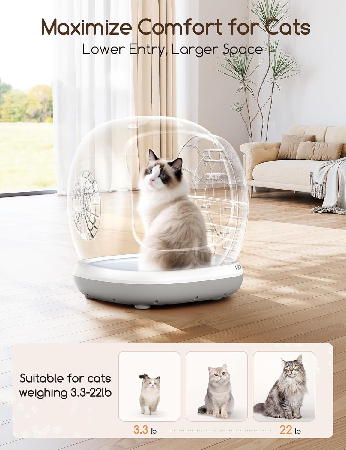 Automatic Self Cleaning Litter Box for Multi Cats
