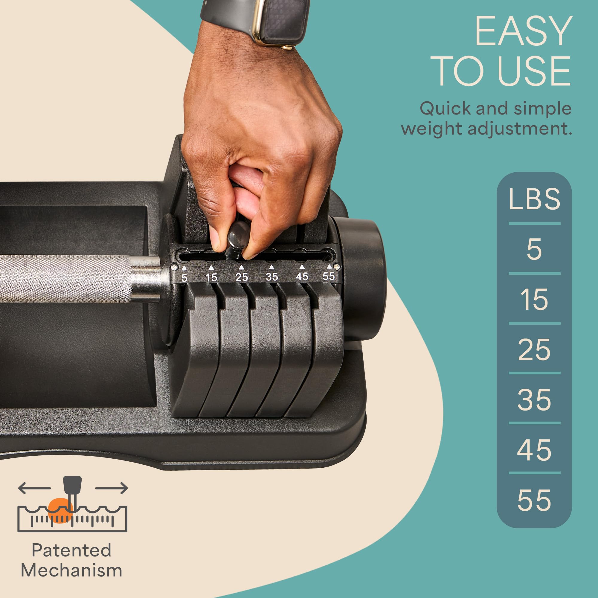 Adjustable Dumbbells Set with Rack for Home Gym
