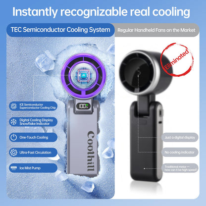 Handheld Portable Fan Ice Cooler 20000 RPM Turbo Purple