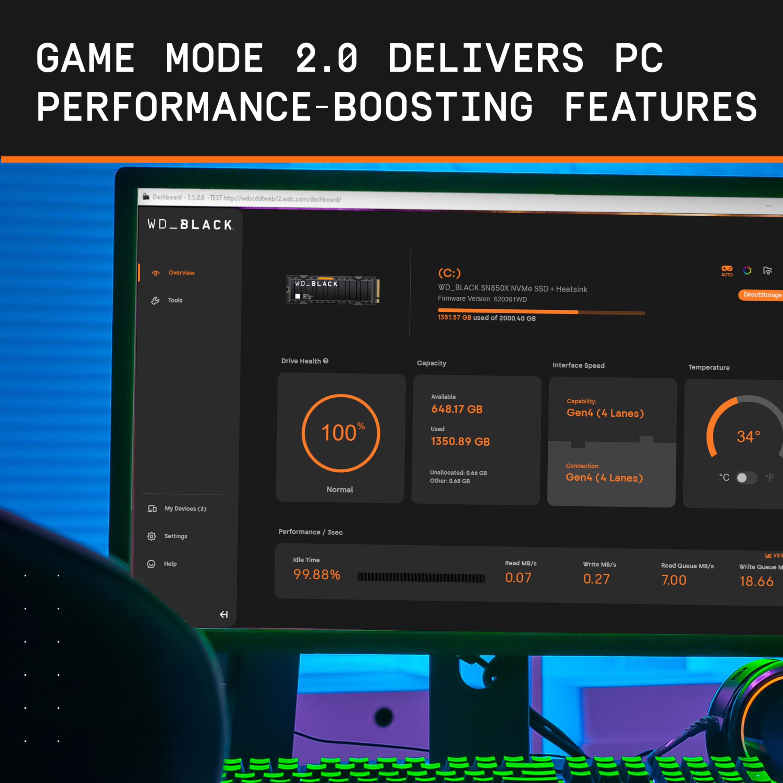 WD Black 2TB SN850X NVMe Gaming SSD for Lightning Fast Speeds