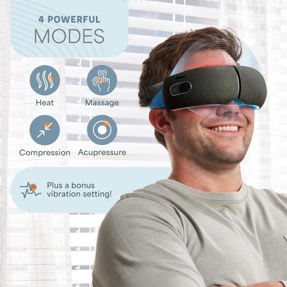 Portable Eye Massager with Heat and Vibration for Relief