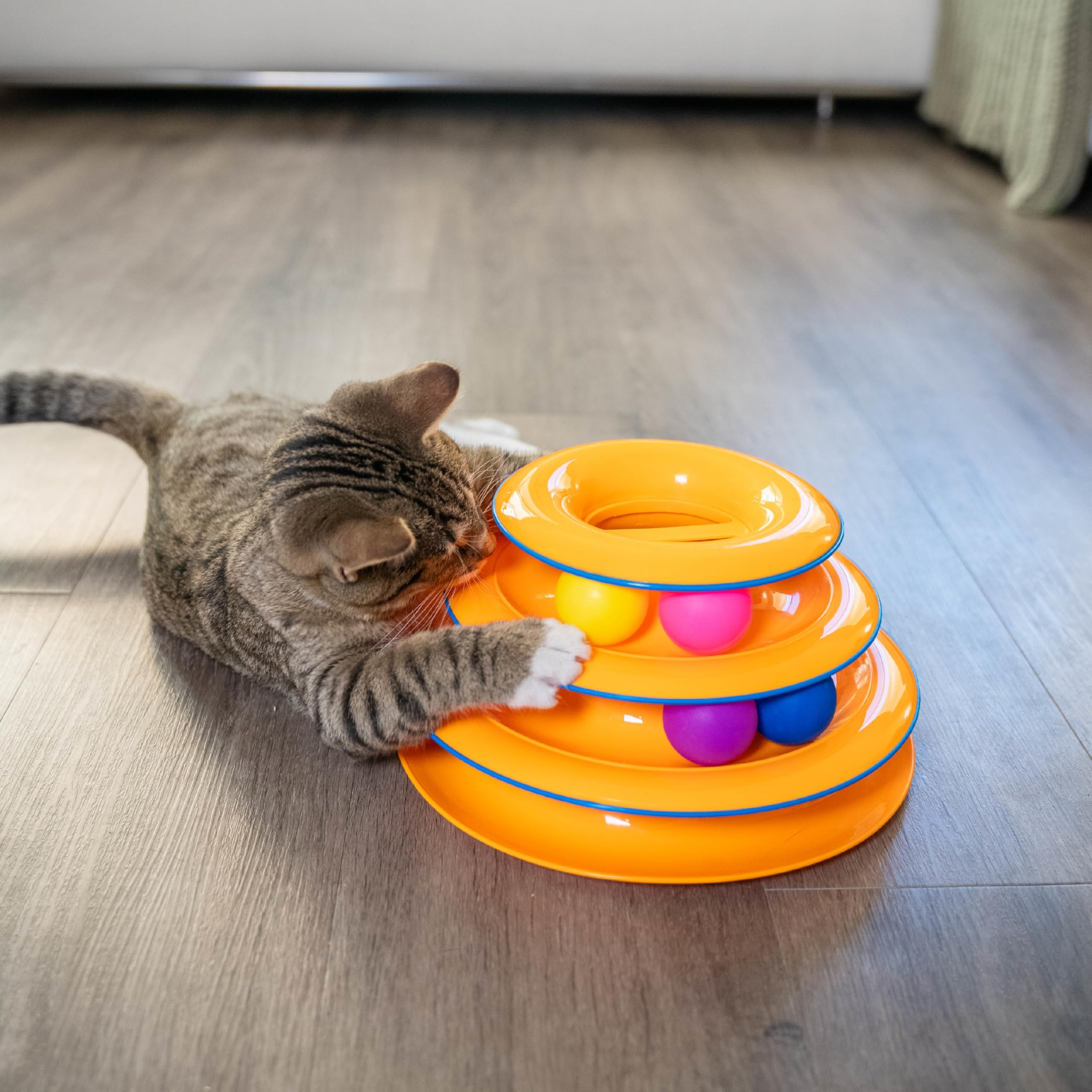 Interactive Three Level Cat Track Toy for Endless Fun