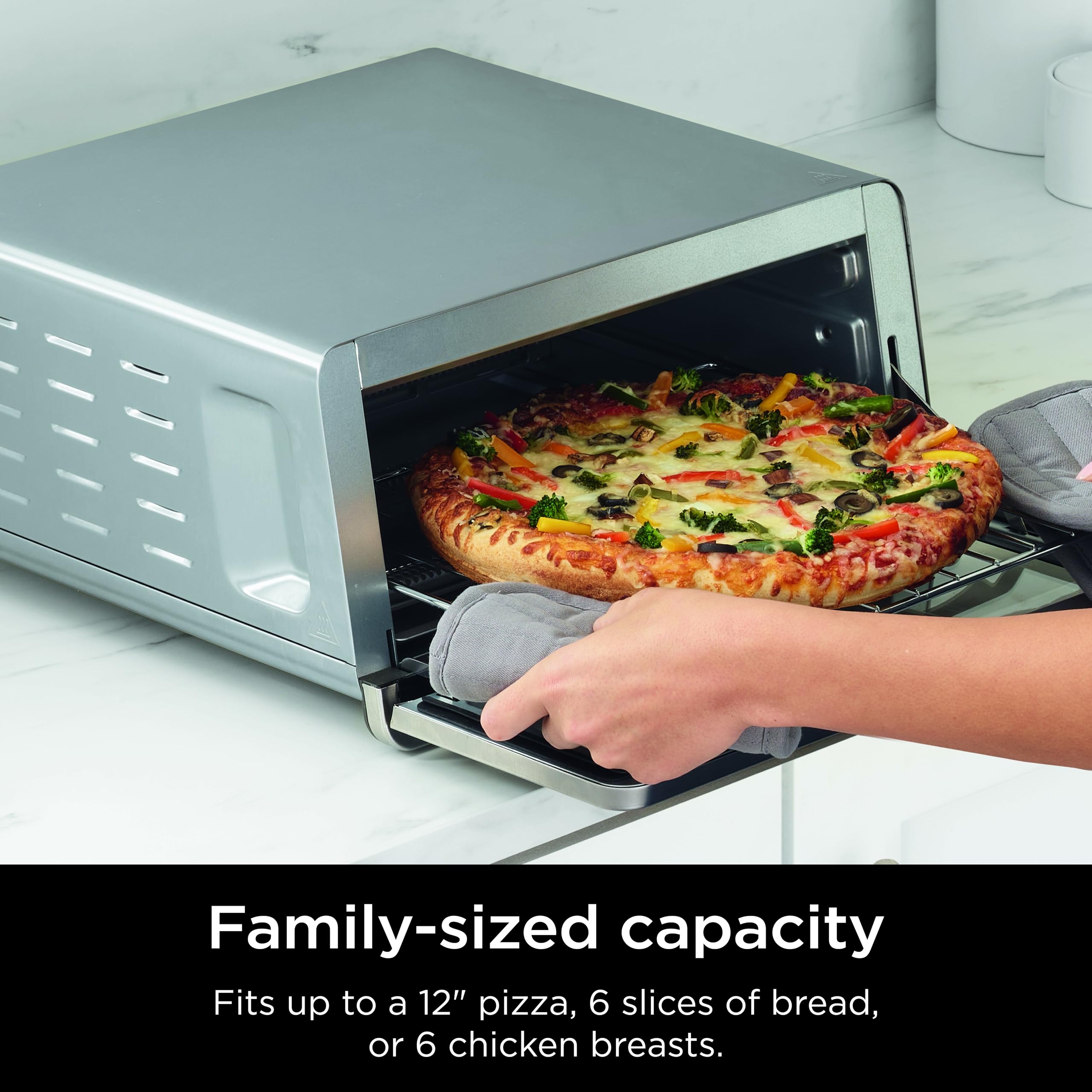 Ninja Flip Toaster Oven and Air Fryer Space Saving Design