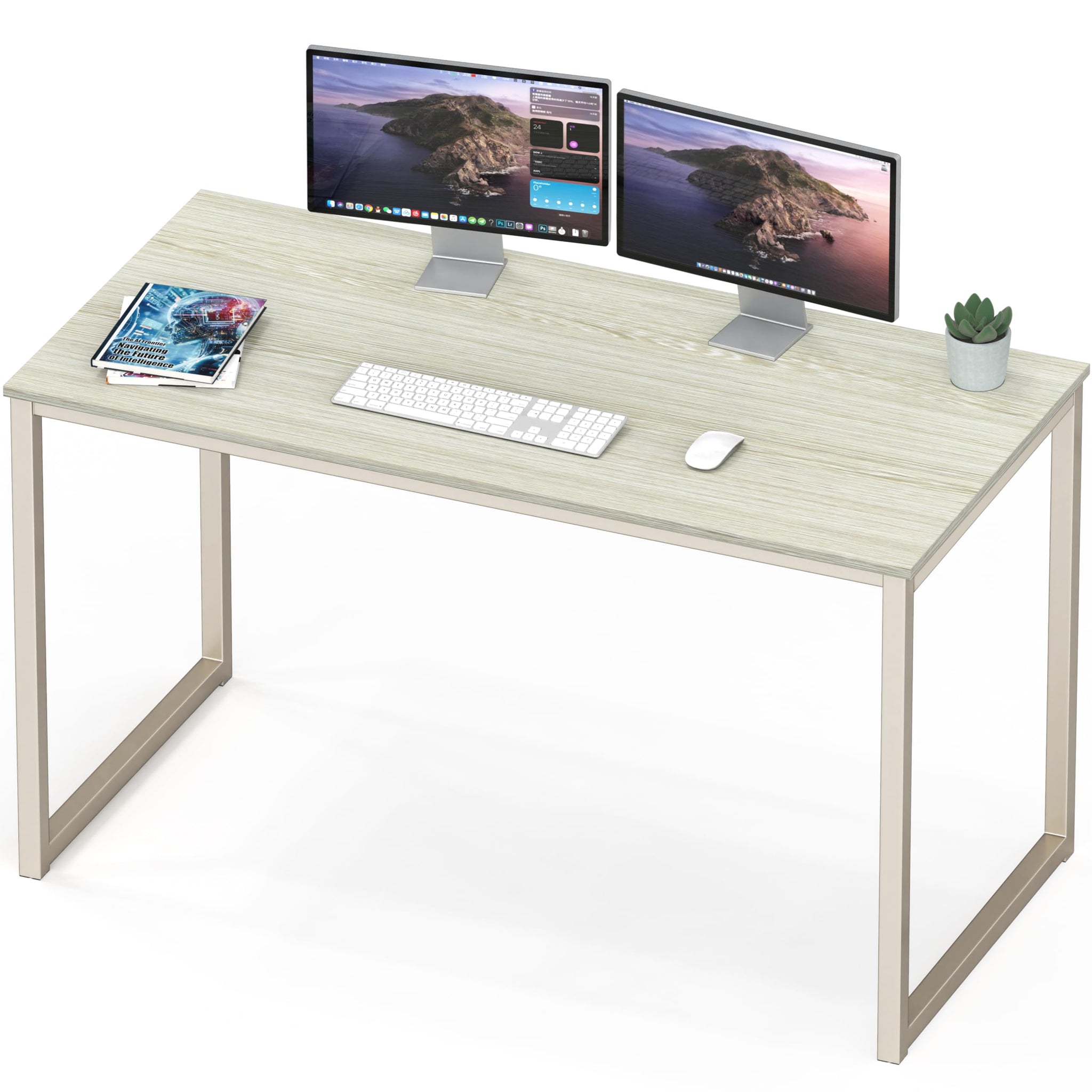 SHW 48 Inch Black Home Office Computer Desk