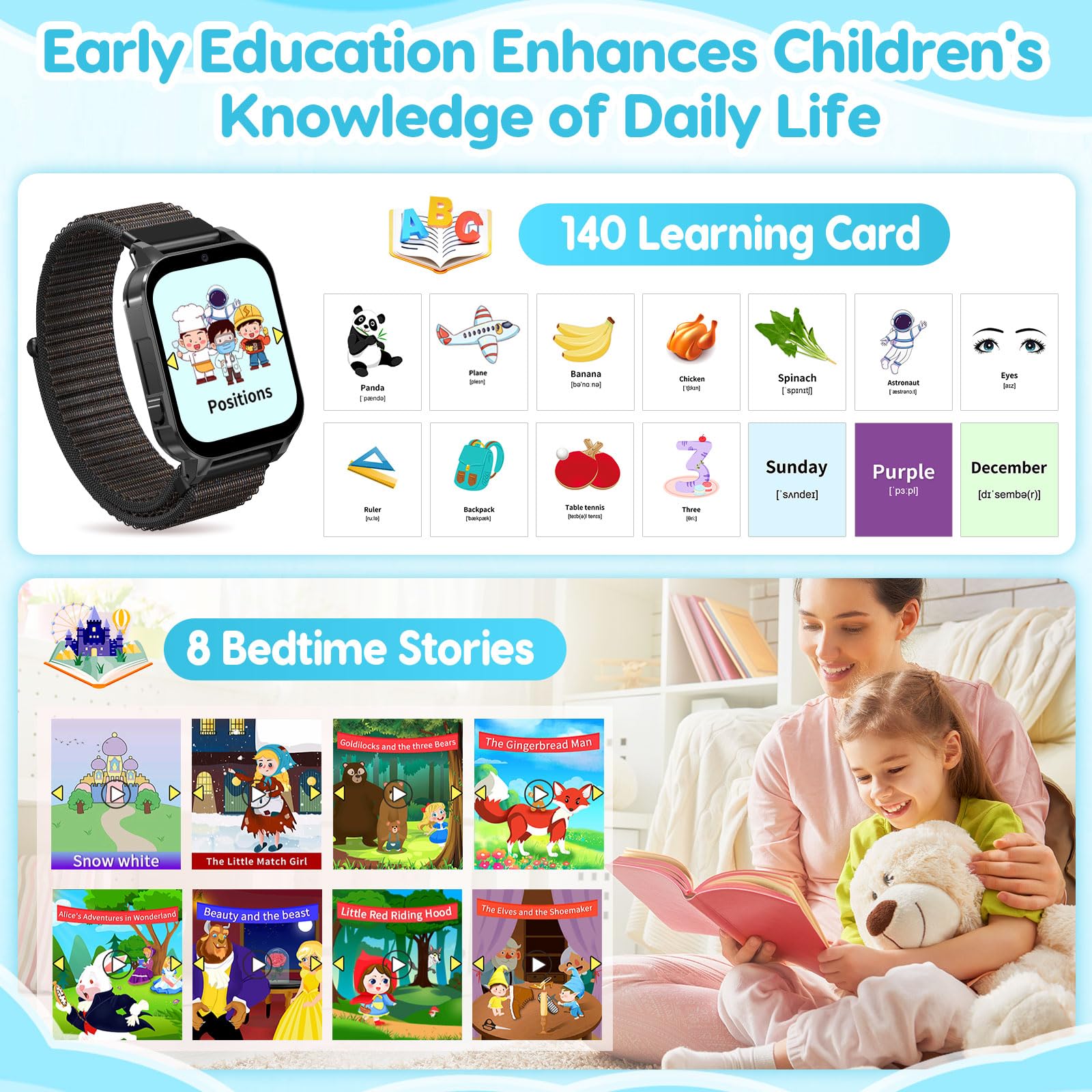 Kids Smartwatch With Educational Games And Camera HD